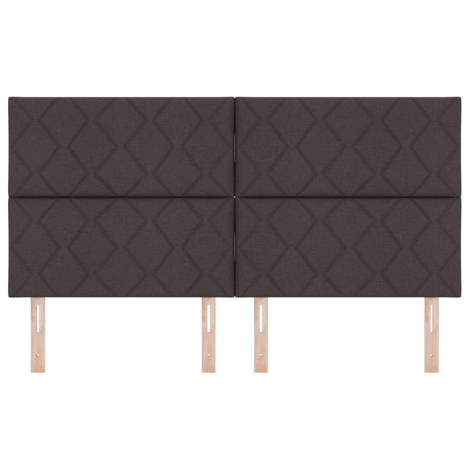 Headboard Diamond Blocks Design Dark Brown 180 cm Fabric - Image 4