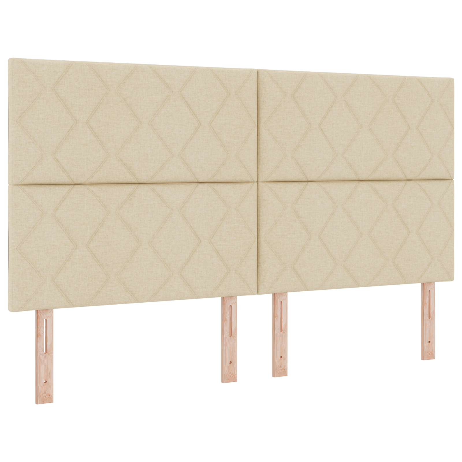 Thumbnail - vidaXL Kopfteile im Diamantblock-Design in Creme, 180 cm, aus Stoff
