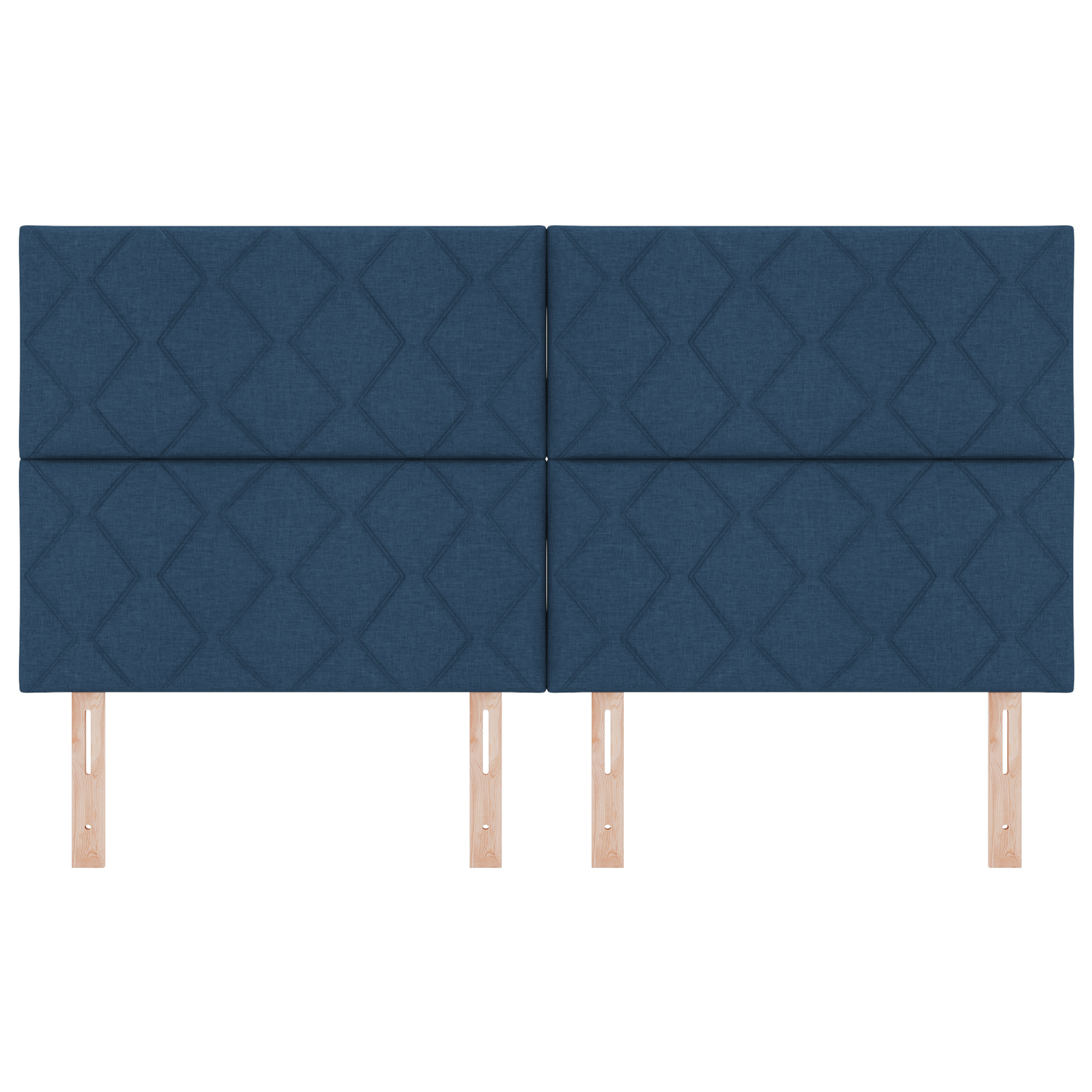 Headboard Diamond Blocks Design Blue 180 cm Fabric - Image 4