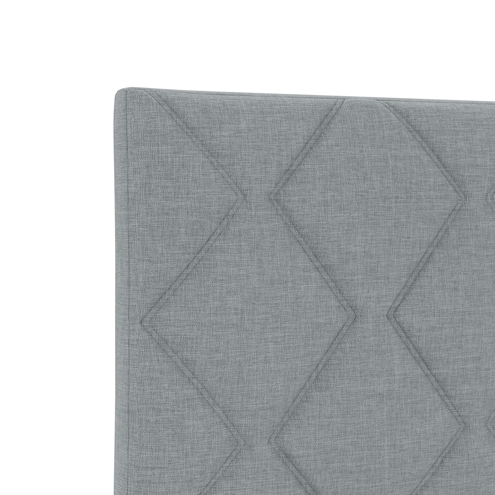 Headboard Diamond Blocks Design Light Grey 200 cm Fabric - Image 7