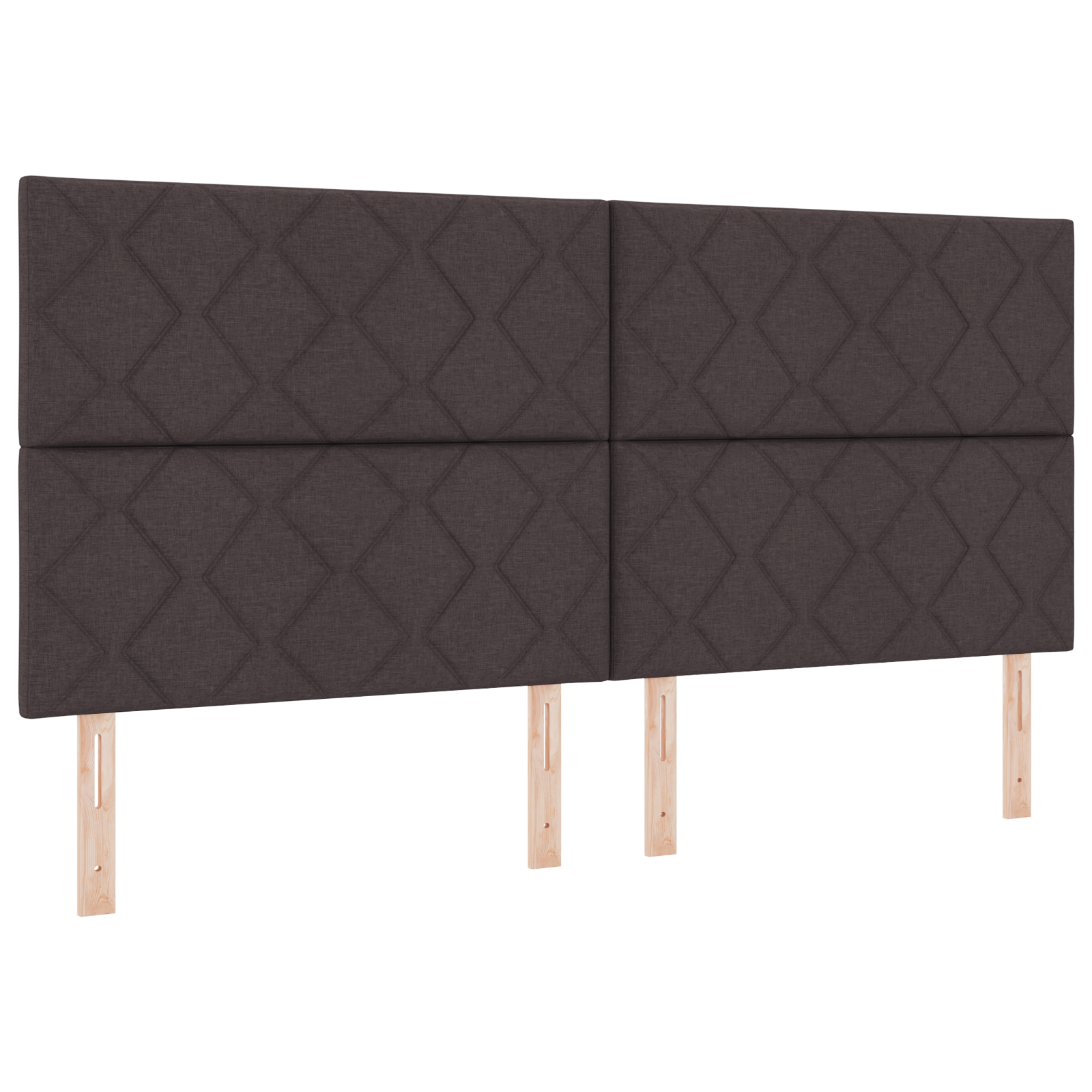 Headboard Diamond Blocks Design Dark Brown 200 cm Fabric - Image 2