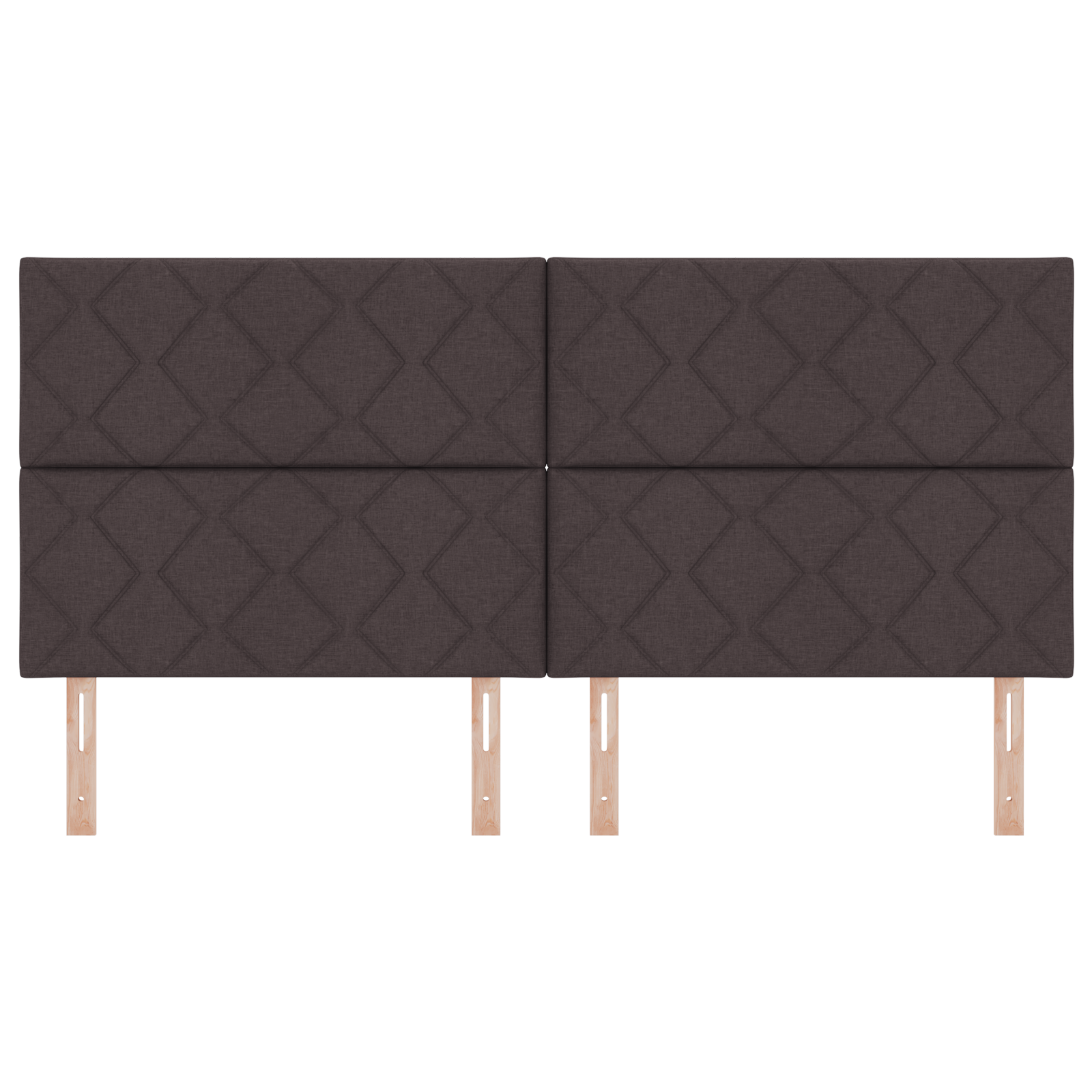 Headboard Diamond Blocks Design Dark Brown 200 cm Fabric - Image 4