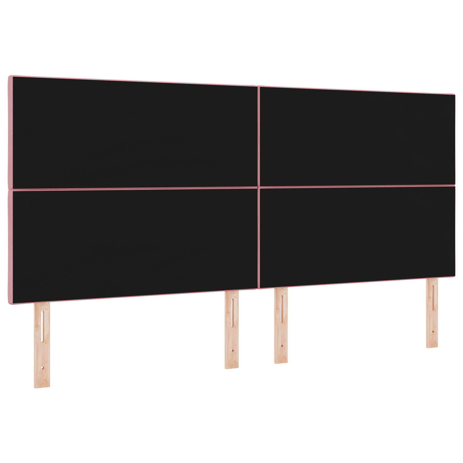 Headboard Diamond Blocks Design Pink 200 cm Velvet - Image 6