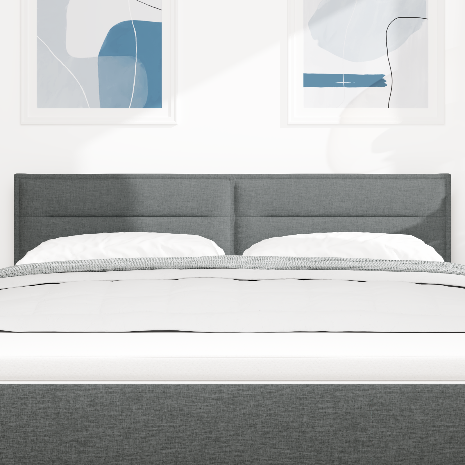 LED Headboard Lines Design Dark Grey 72 cm Fabric - Image 4