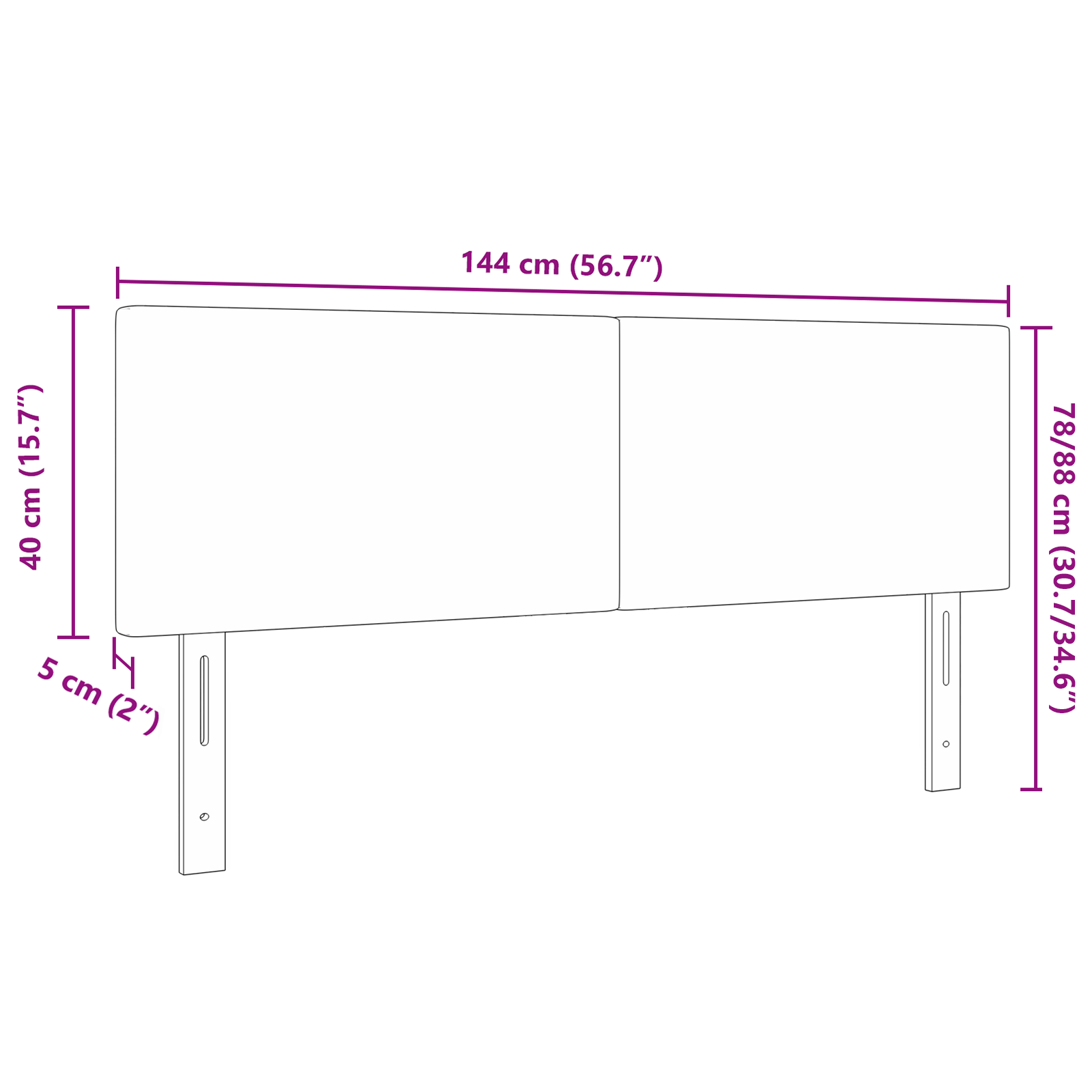 Vidaxl Led Kopfteil Einfaches Design Lichtgrün Grau 72 Cm Cordstoff vidaXL - Bild 57 von 60