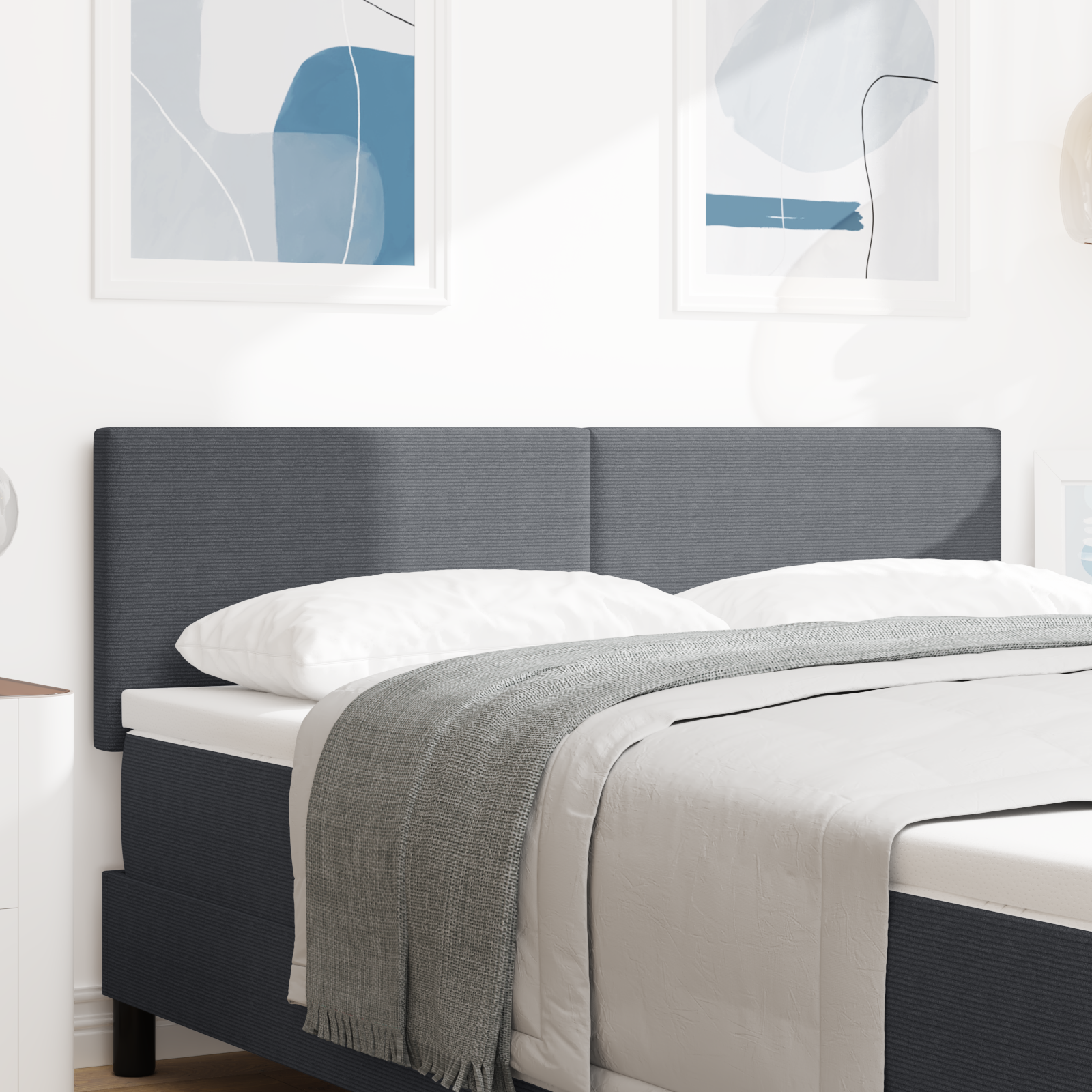 Vidaxl Led Kopfteil Einfaches Design Lichtgrün Grau 72 Cm Cordstoff vidaXL - Bild 25 von 60