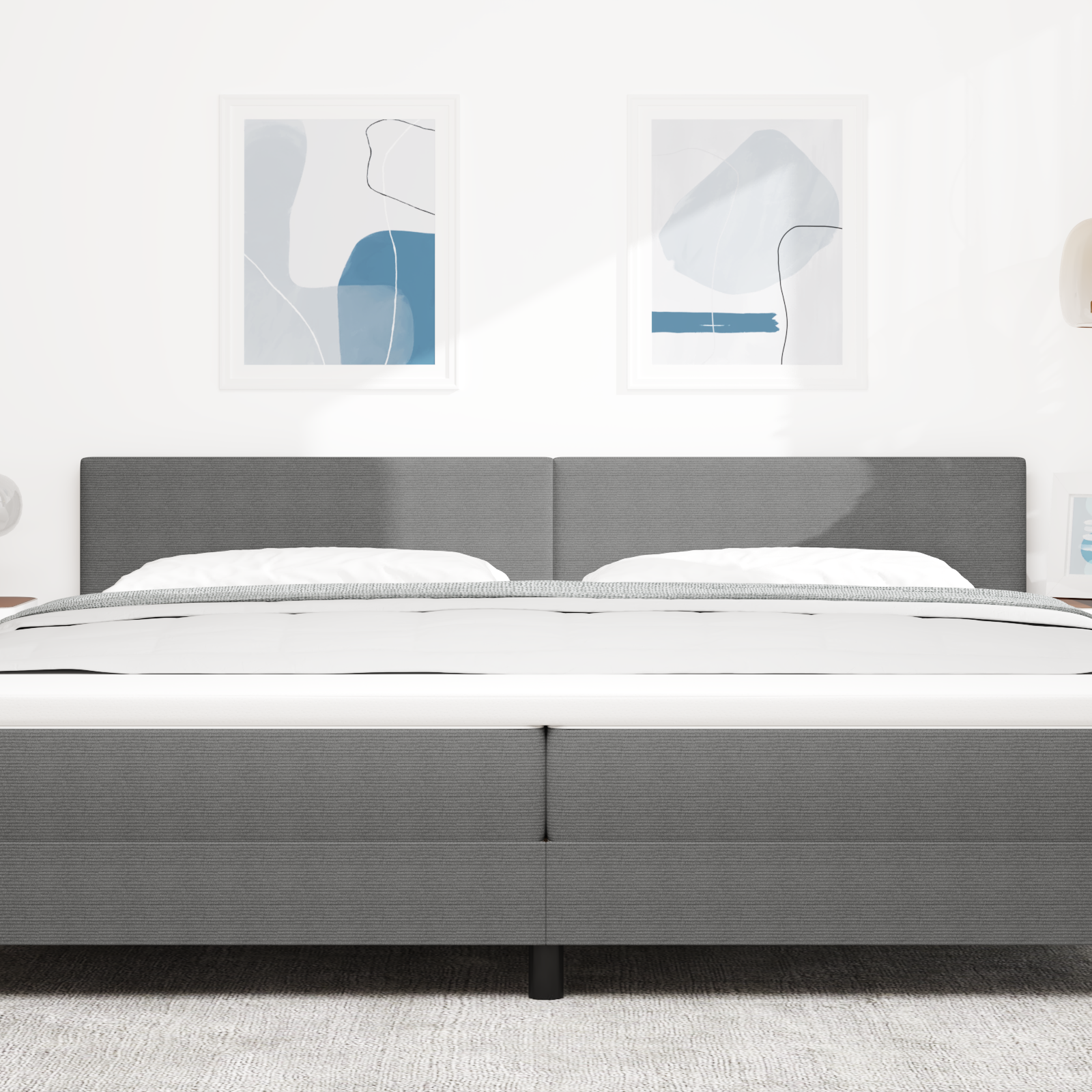 Vidaxl Led Kopfteil Einfaches Design Lichtgrün Grau 72 Cm Cordstoff vidaXL - Bild 40 von 60