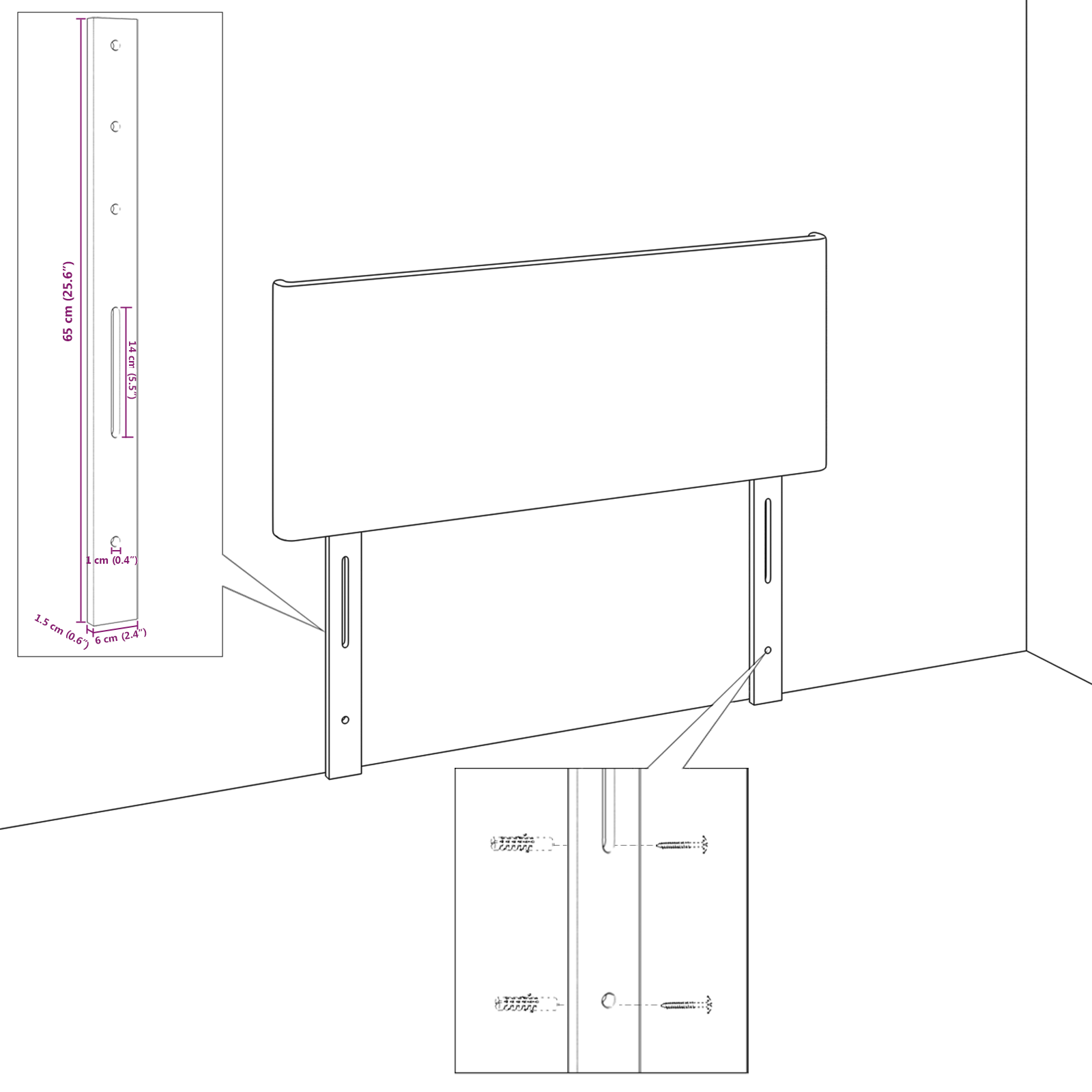 Vidaxl Led Kopfteil Einfaches Design Lichtgrün Grau 72 Cm Cordstoff vidaXL - Bild 46 von 60