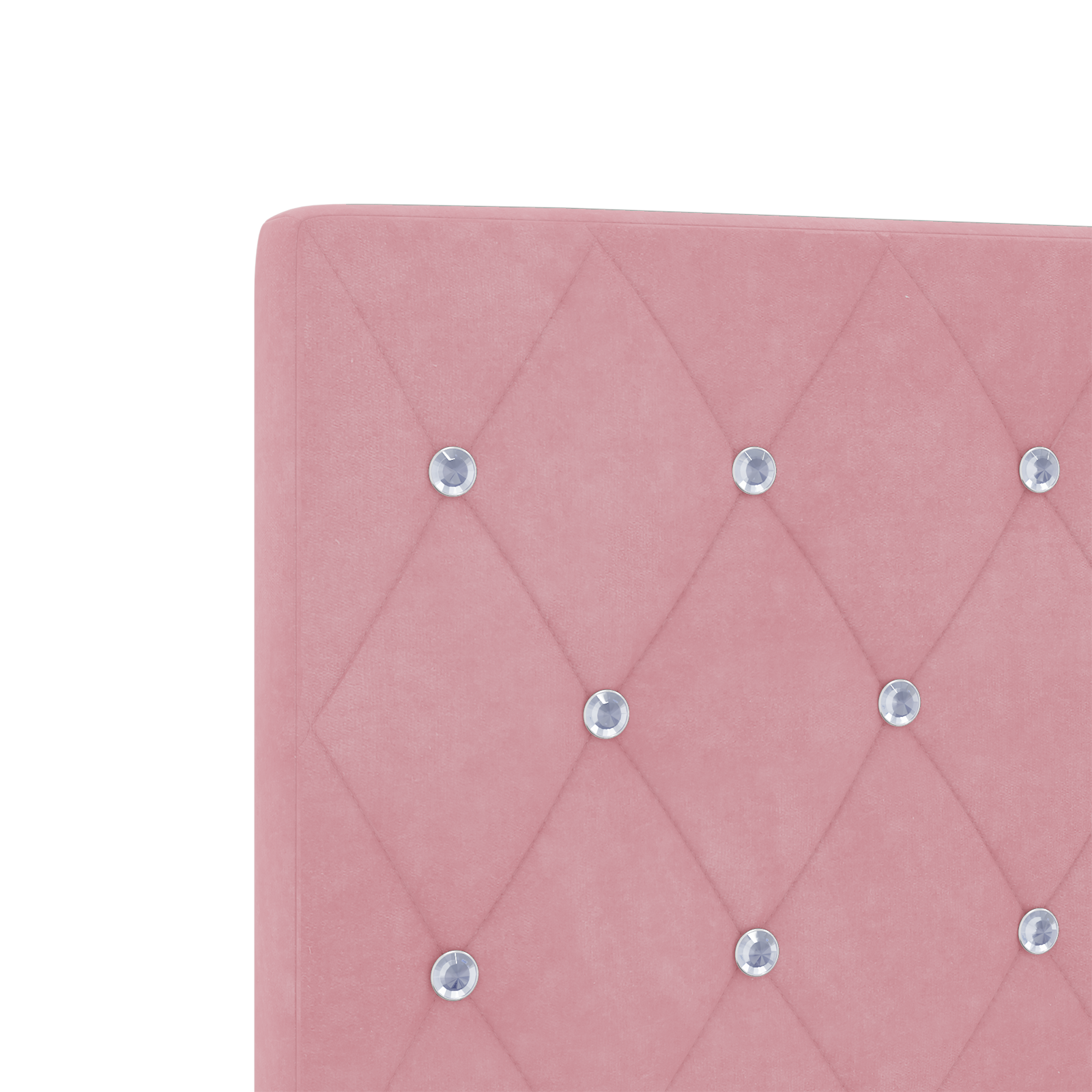 LED Headboard Crystal Button Tufted Pink 72 cm Velvet - Image 8