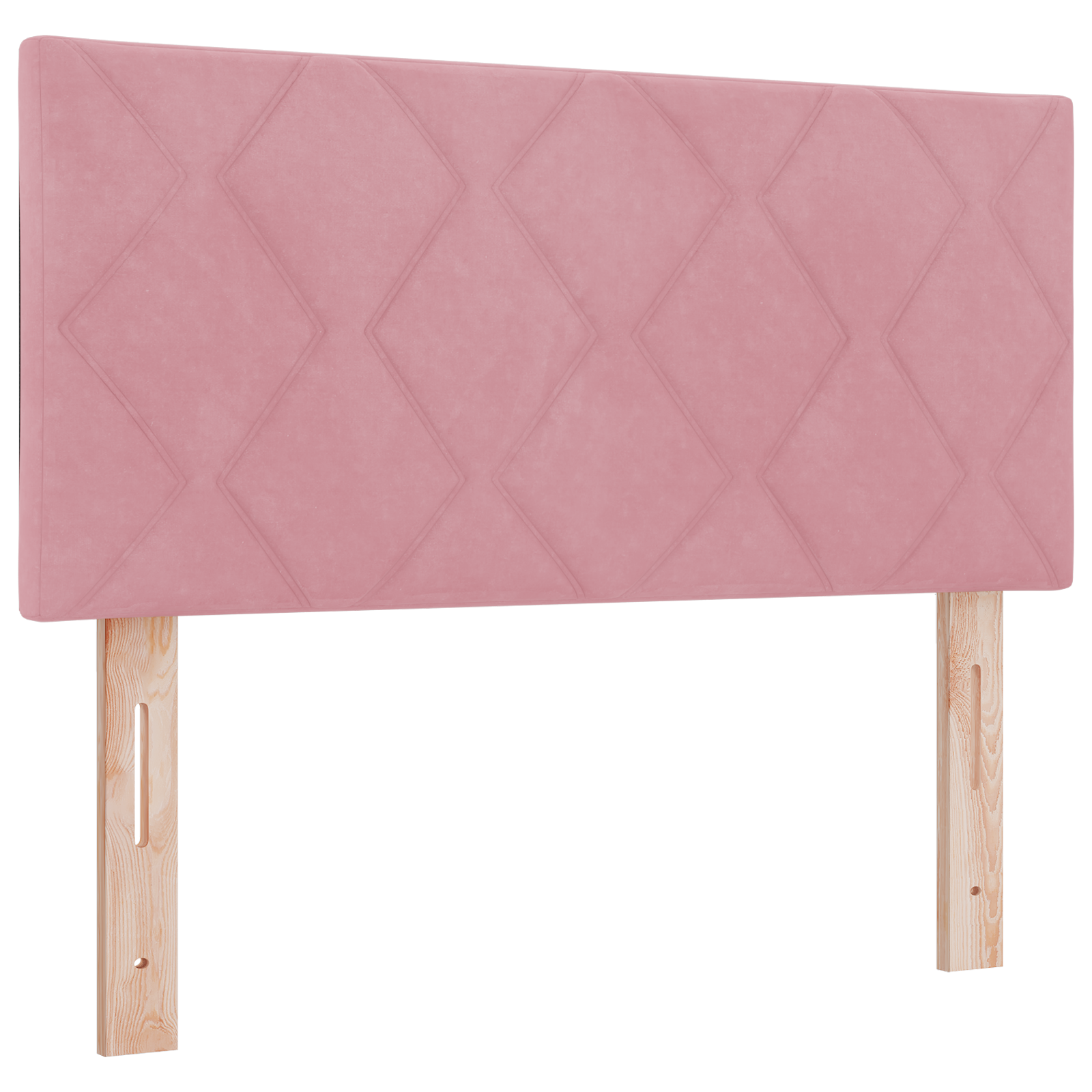 Thumbnail - vidaXL LED Kopfteil im Diamantblock-Design, rosa, 90 cm, Samt