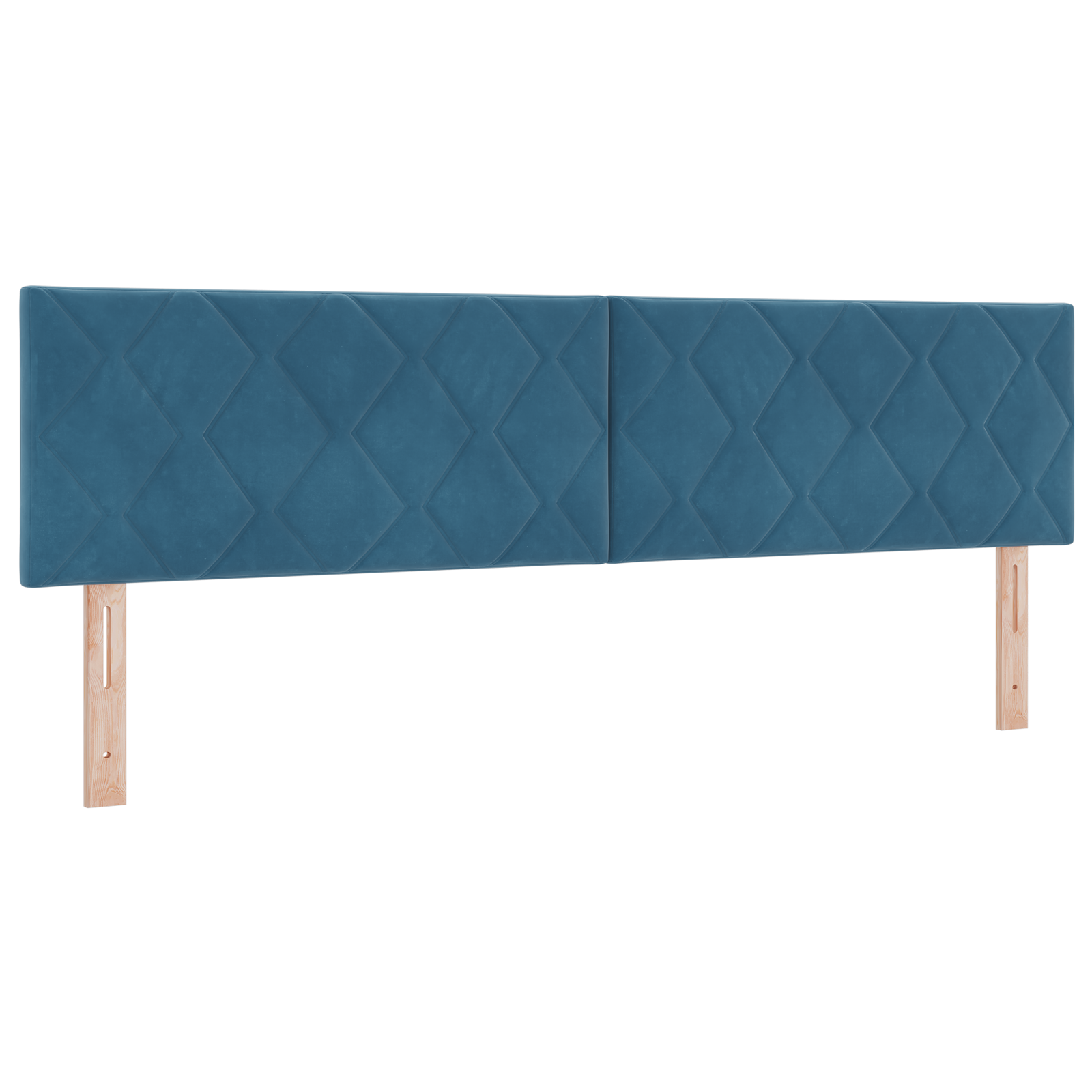 Thumbnail - vidaXL LED Kopfteil Diamantblöcke Design Dunkelblau 180 cm Velvet