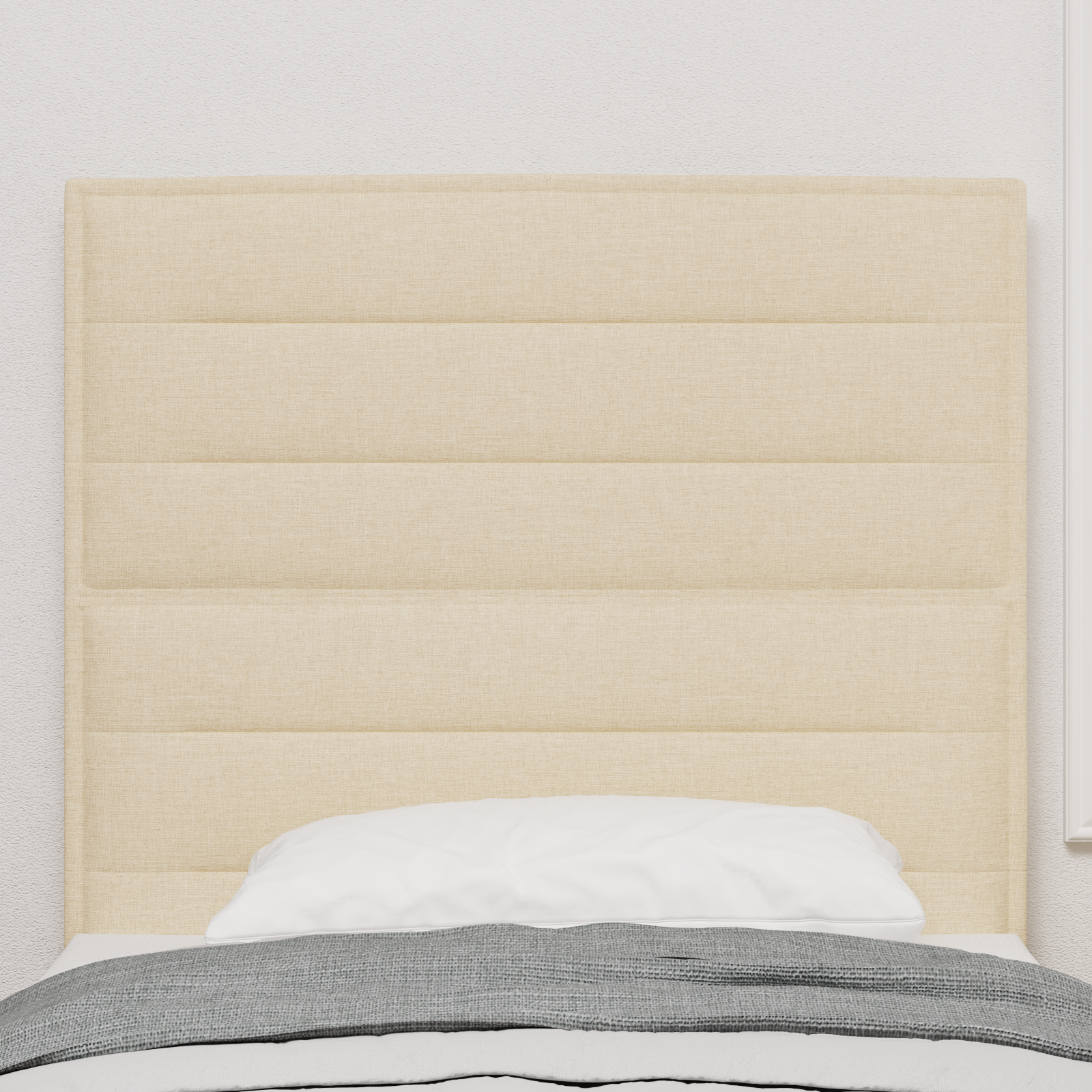 LED Headboard Lines Design Cream 80 cm Fabric - Image 4