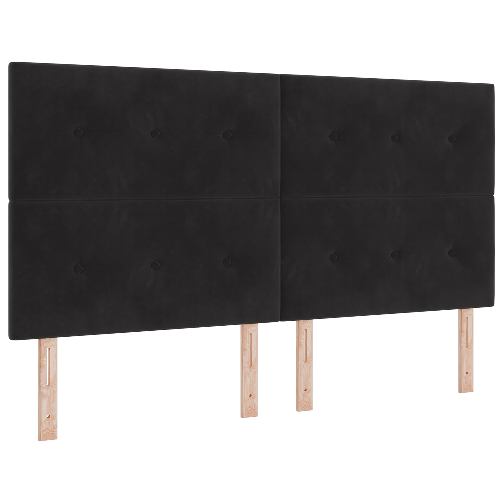 Thumbnail - vidaXL LED Kopfteil Schwarz 90 cm Samt