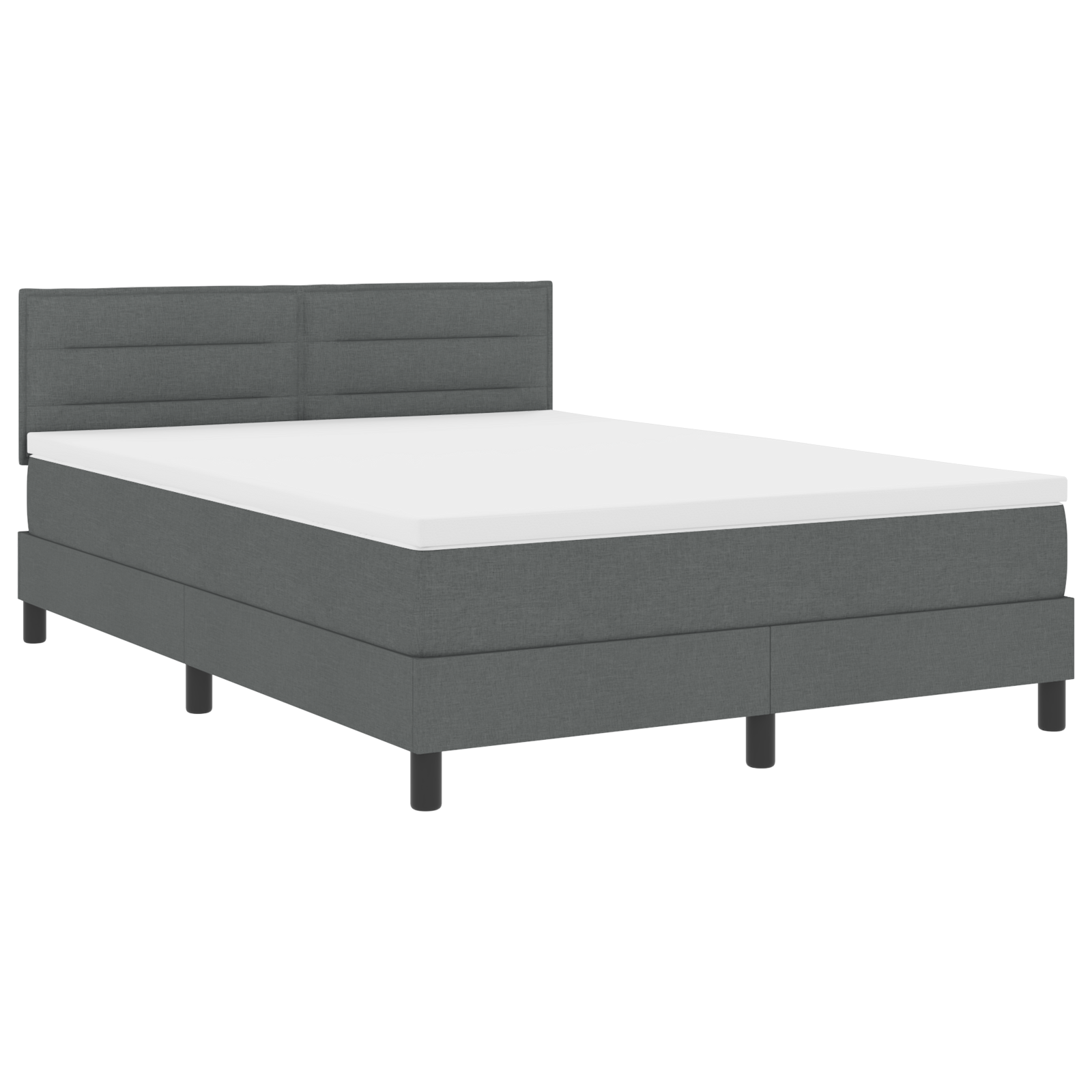 Thumbnail - vidaXL Boxspringbett mit Matratze Dunkelgrau 160x200 cm Stoff