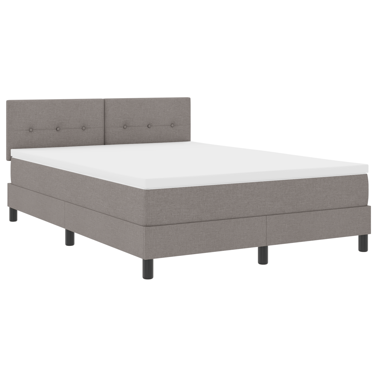 Thumbnail - vidaXL Boxspringbett mit Matratze Taupe 140x200 cm Stoff