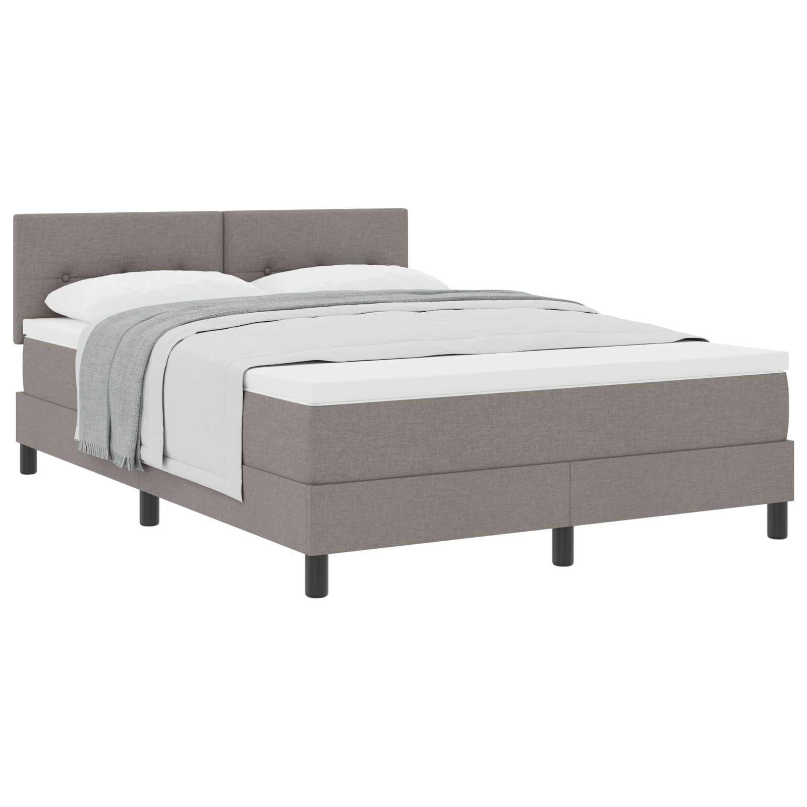 Thumbnail - vidaXL Boxspringbett mit Matratze Taupe 140x200 cm Stoff