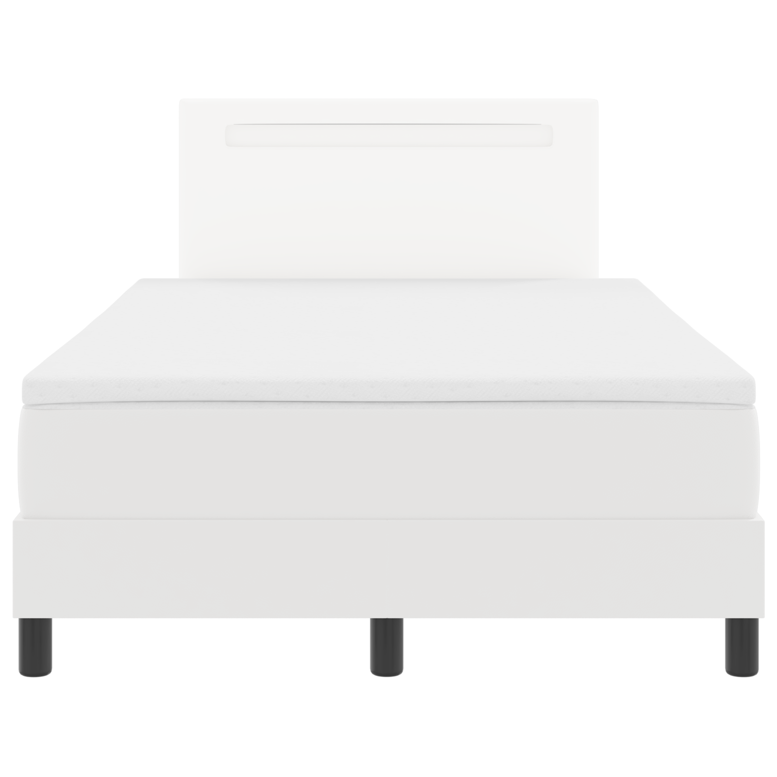 Boxspringbett mit Matratze Weiß Klein Doppel Schwarz – Bild 8