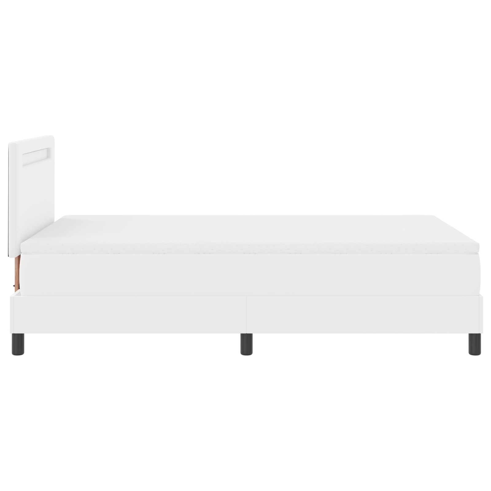 Boxspringbett mit Matratze Weiß Klein Doppel Schwarz – Bild 9