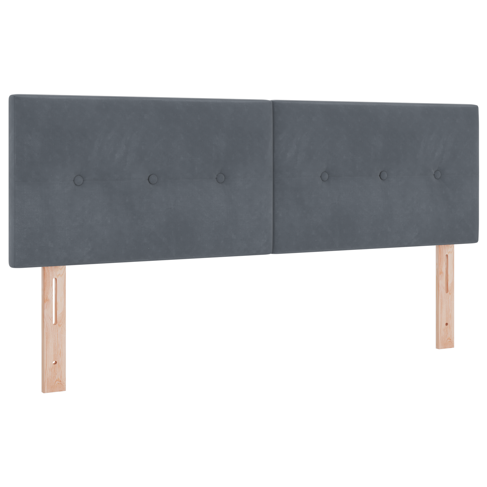 Čiužinys su lova tamsiai pilkas 160x200 cm aksomas - Image 7