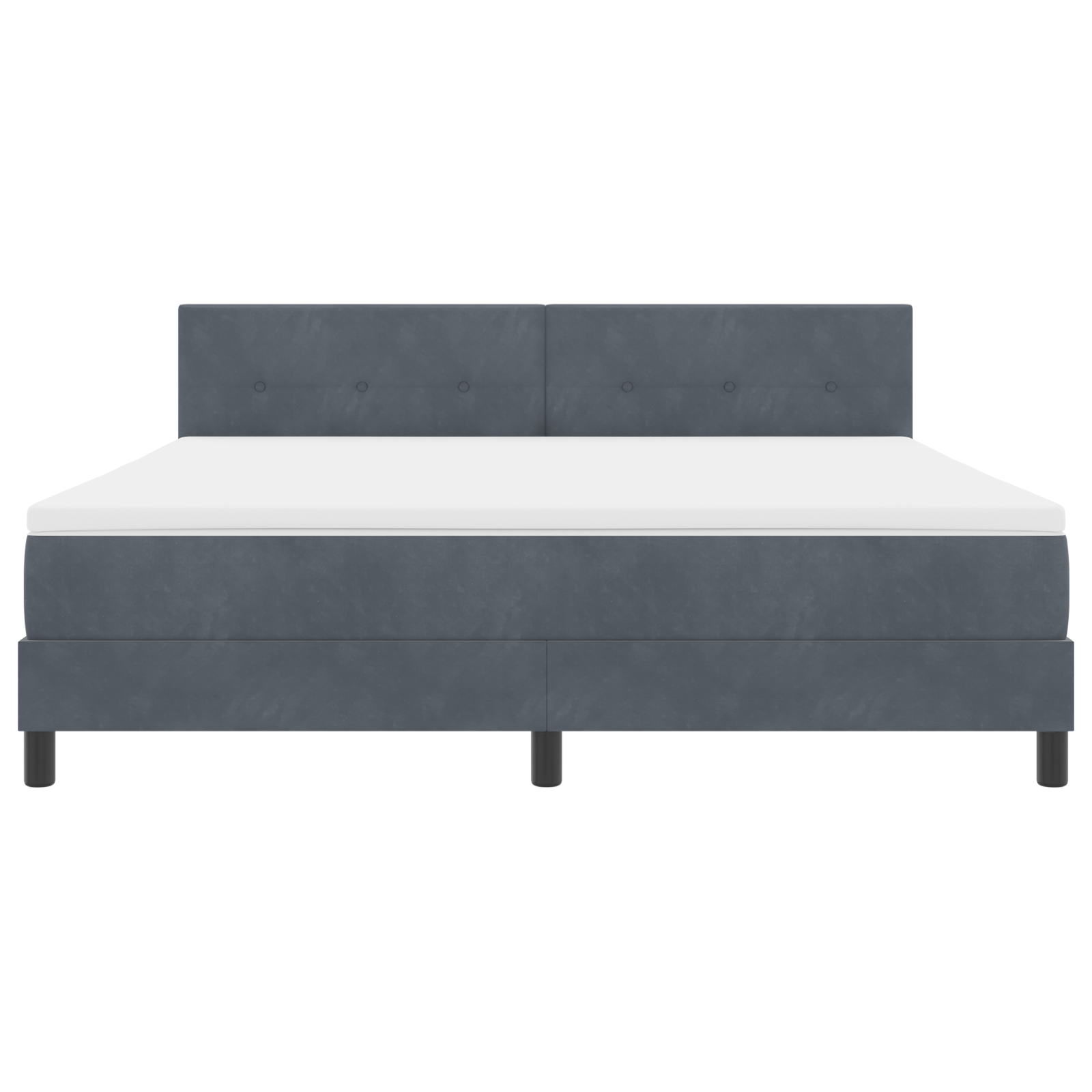 Box Spring Lovos su Čiužiniu Tamsiai Pilka Super Karališka Aksomas - Image 8