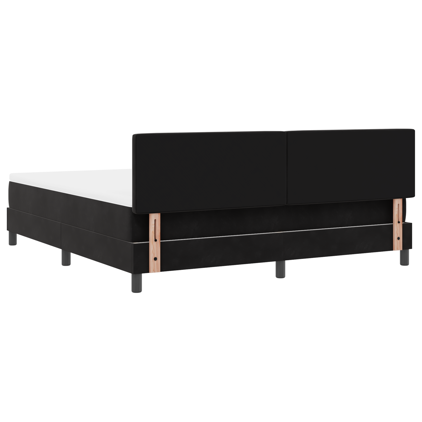 Box Spring lova su čiužiniu juoda super king velveto - Image 8