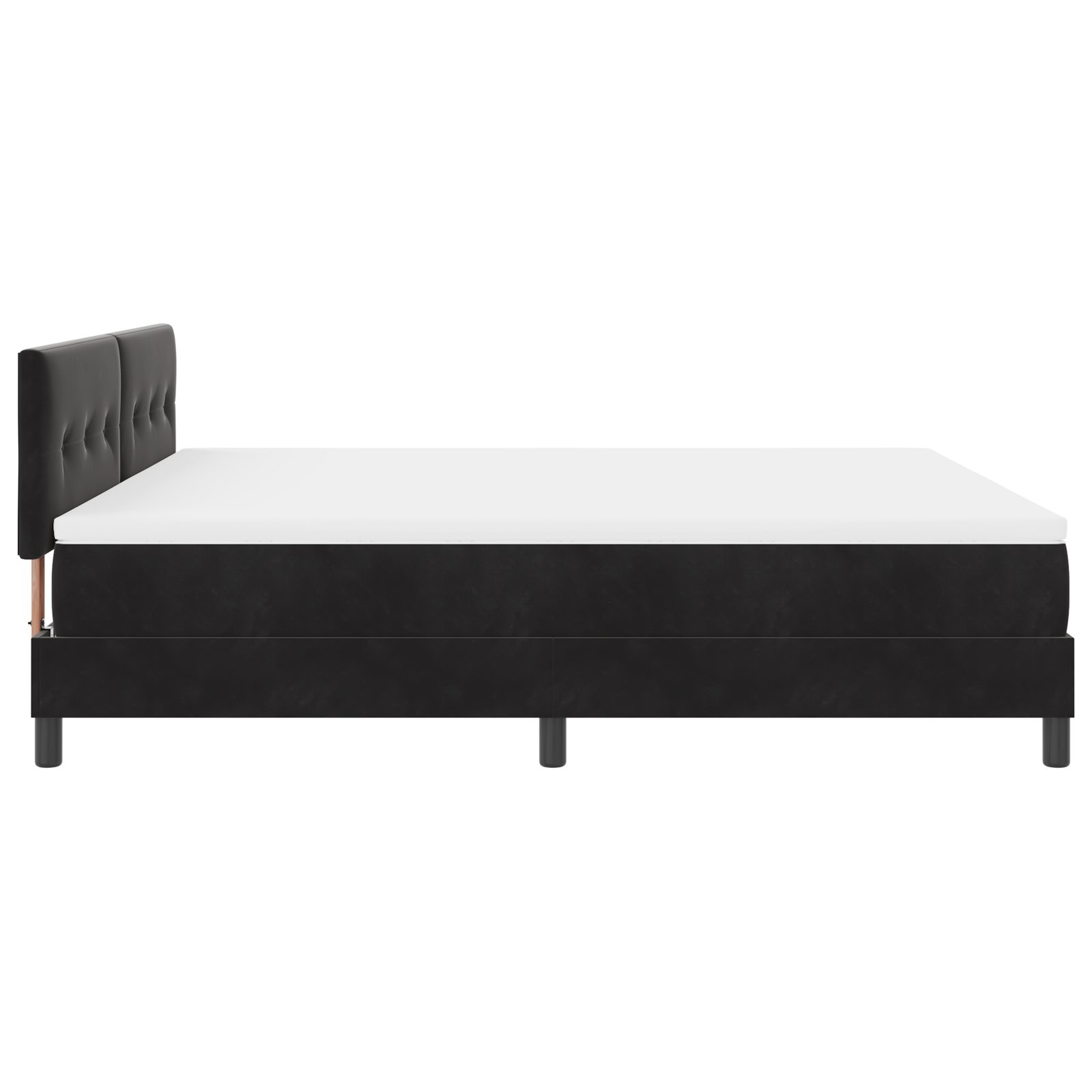 Box Spring lova su čiužiniu juoda super king velveto - Image 7