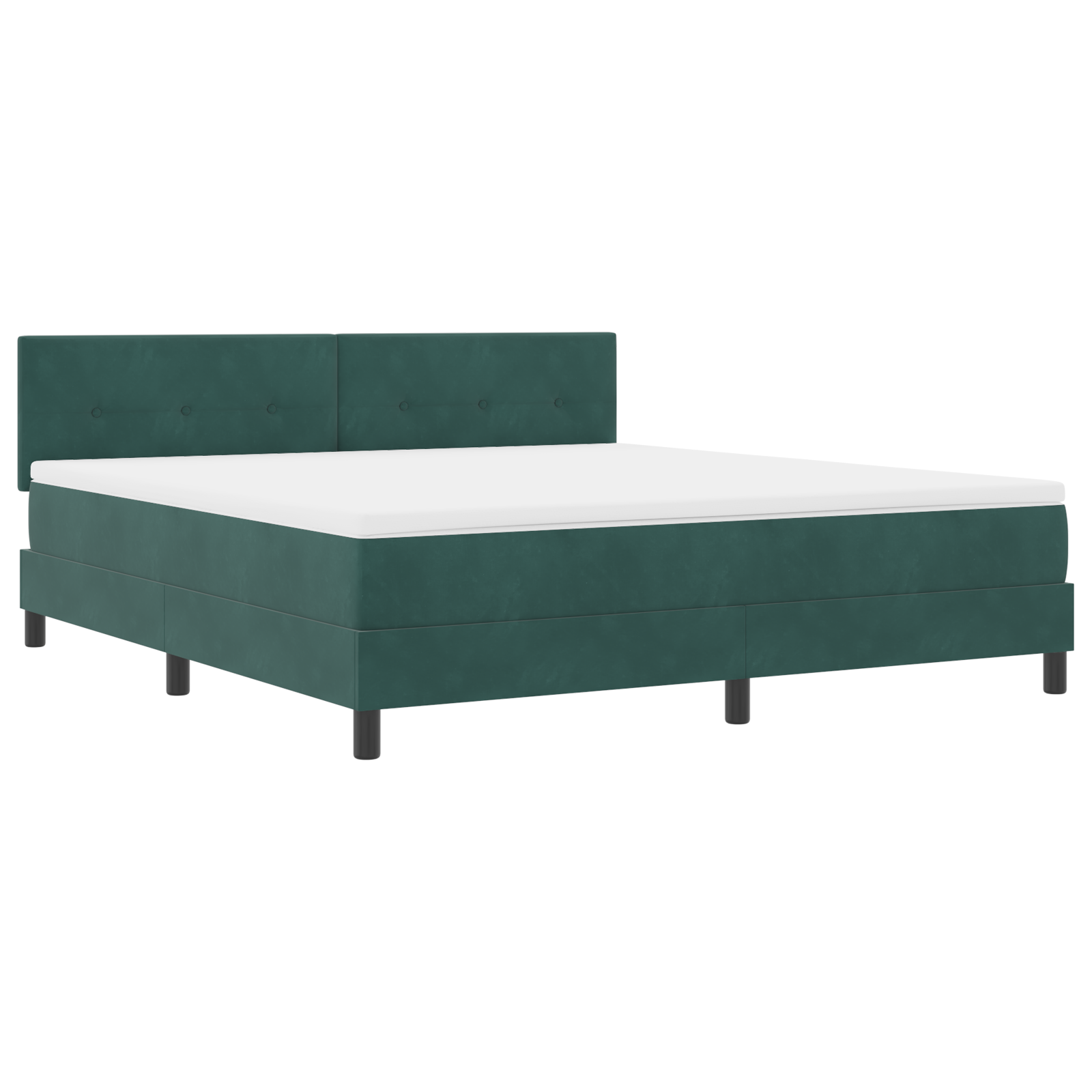 Thumbnail - vidaXL Boxspringbett mit Matratze Dunkelgrün Samt