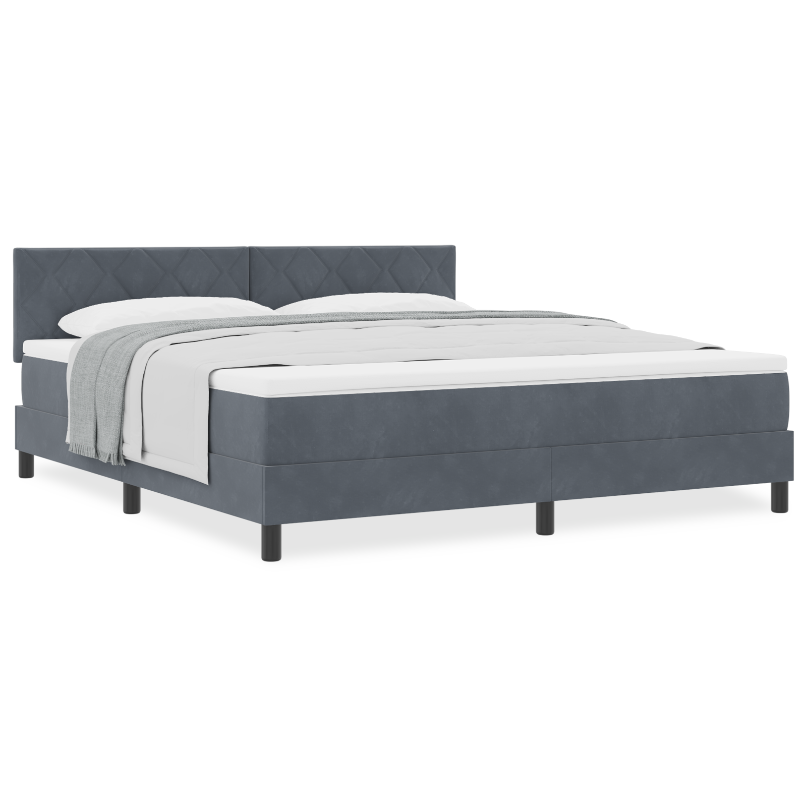 Čiužinys su lova Tamsiai pilkas Super king Aksominis - Image 4