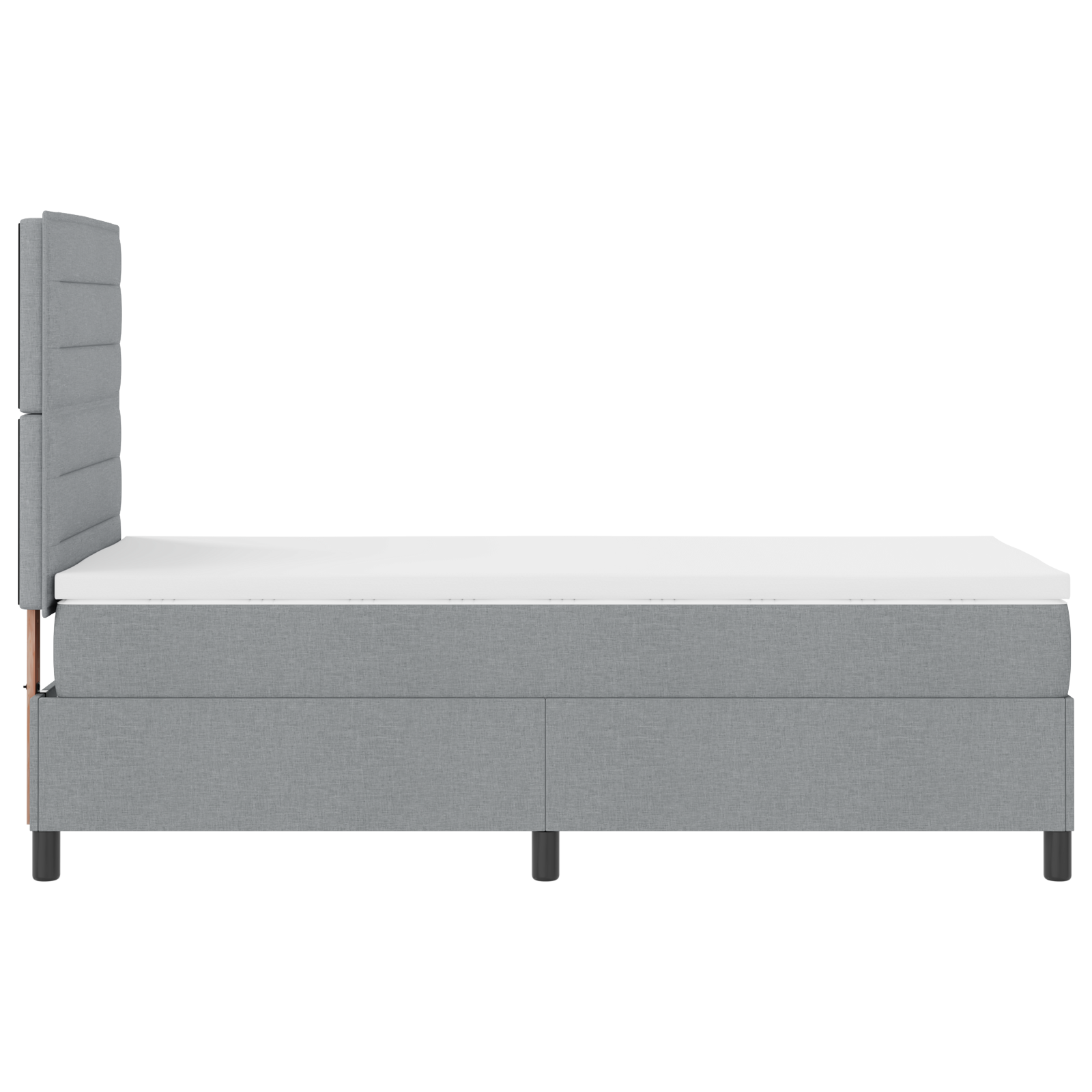 Dėžės spyruoklių lova su čiužiniu Šviesiai pilka 80x200 cm Audinys - Image 9