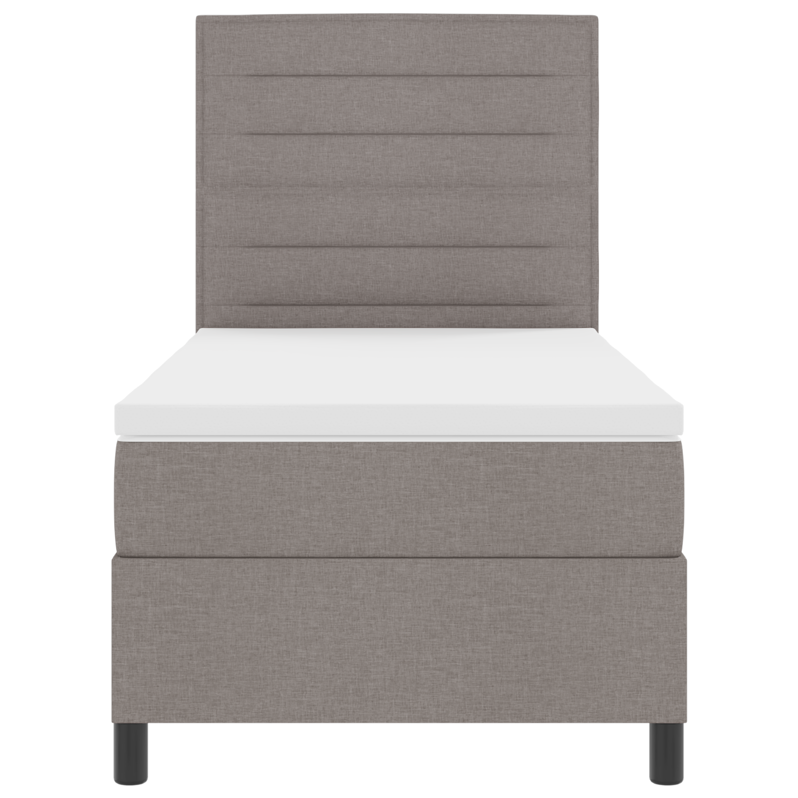 Box Spring Bed with Mattress Taupe 80x200 cm Fabric - Image 8