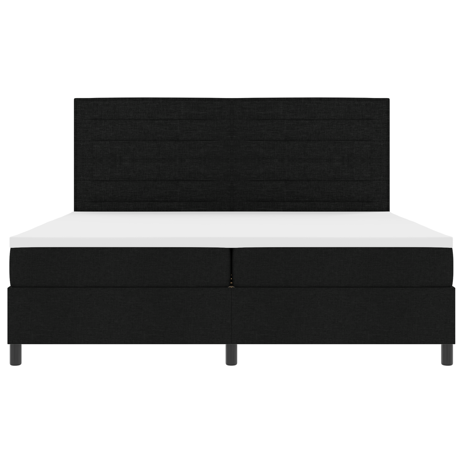 pakojinė lova su čiužiniu juodas 200x200 cm audinys - Image 8