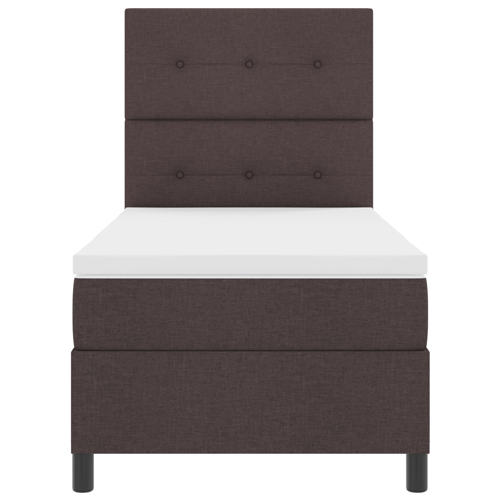 Dėžutės spyruoklių lova su čiužiniu tamsiai ruda 90x200 cm audiniu - Image 8