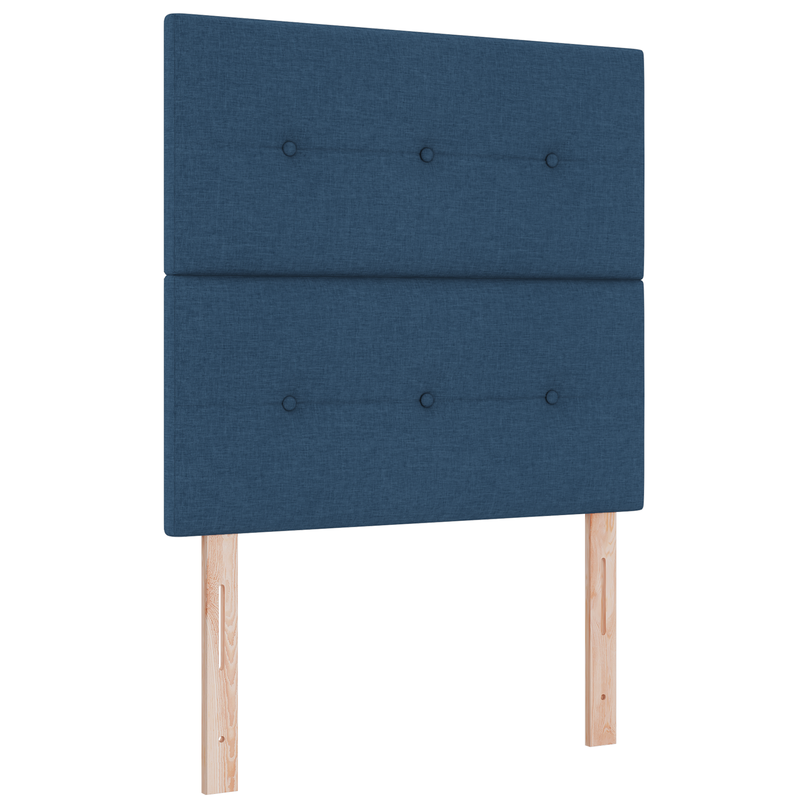 Box Spring lova su čiužiniu mėlyna 90x200 cm audinys - Image 3