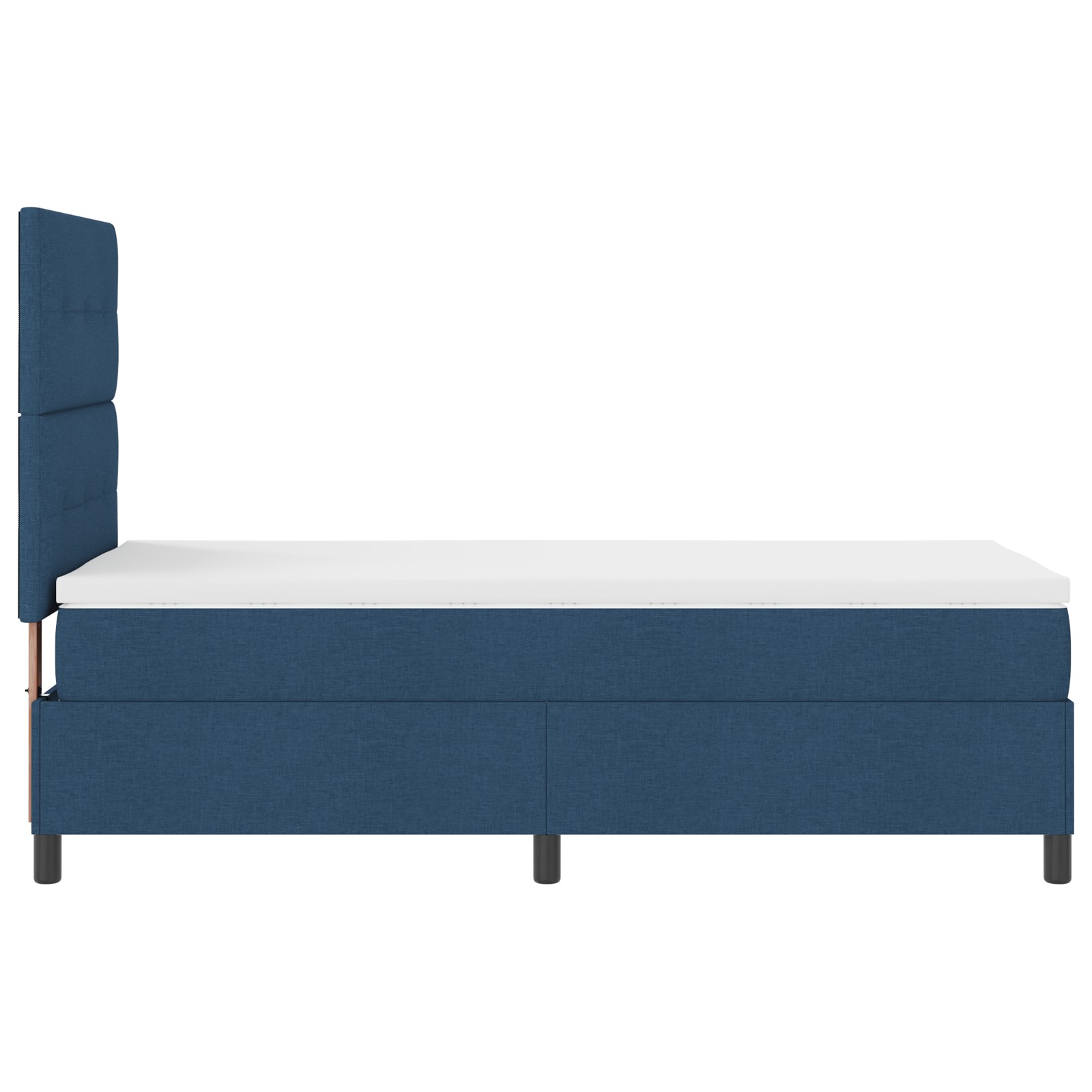 Box Spring lova su čiužiniu mėlyna 90x200 cm audinys - Image 9
