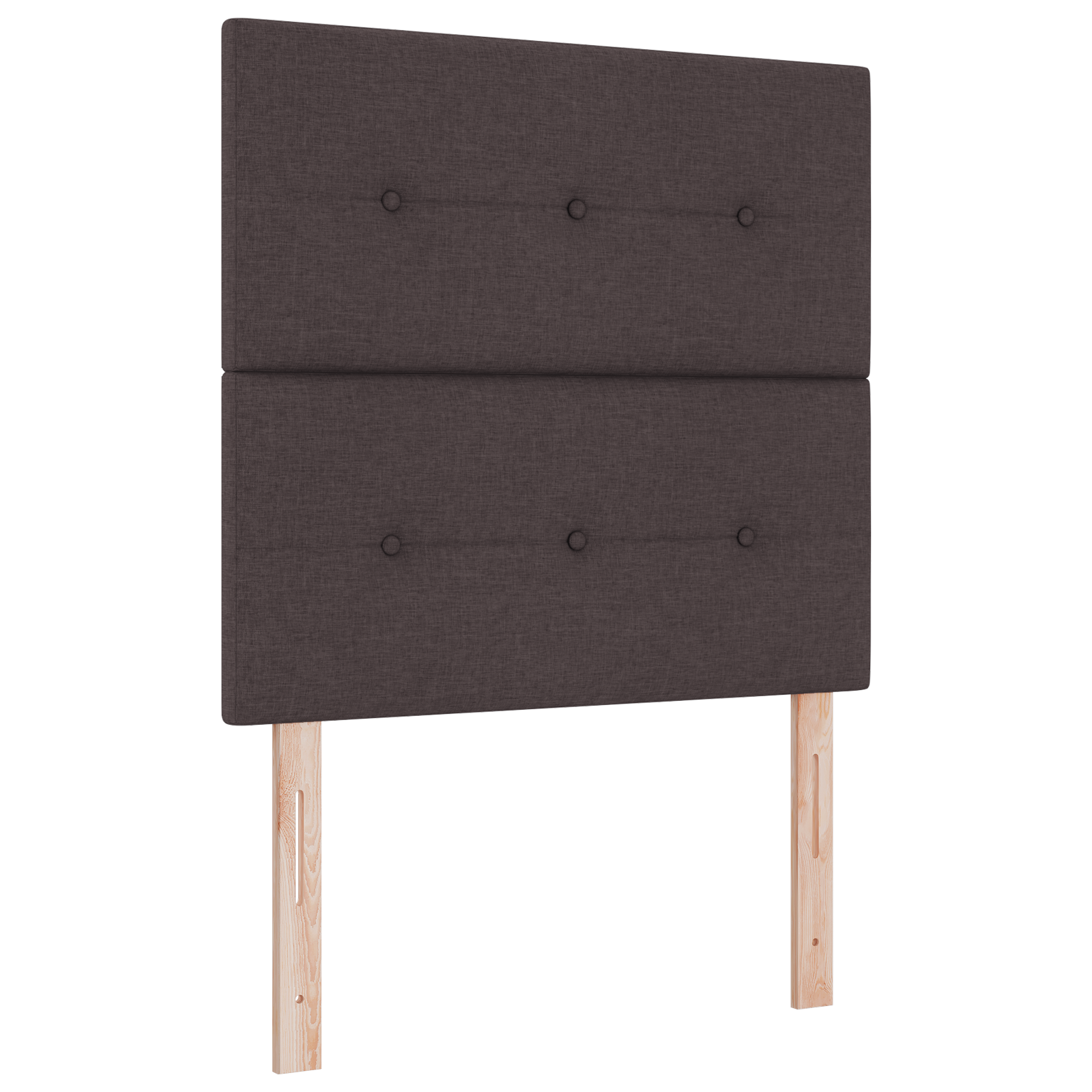 Gultas su pavasariniu pagrindu ir čiužiniu Tamsiai ruda 100x200 cm Audinys - Image 3