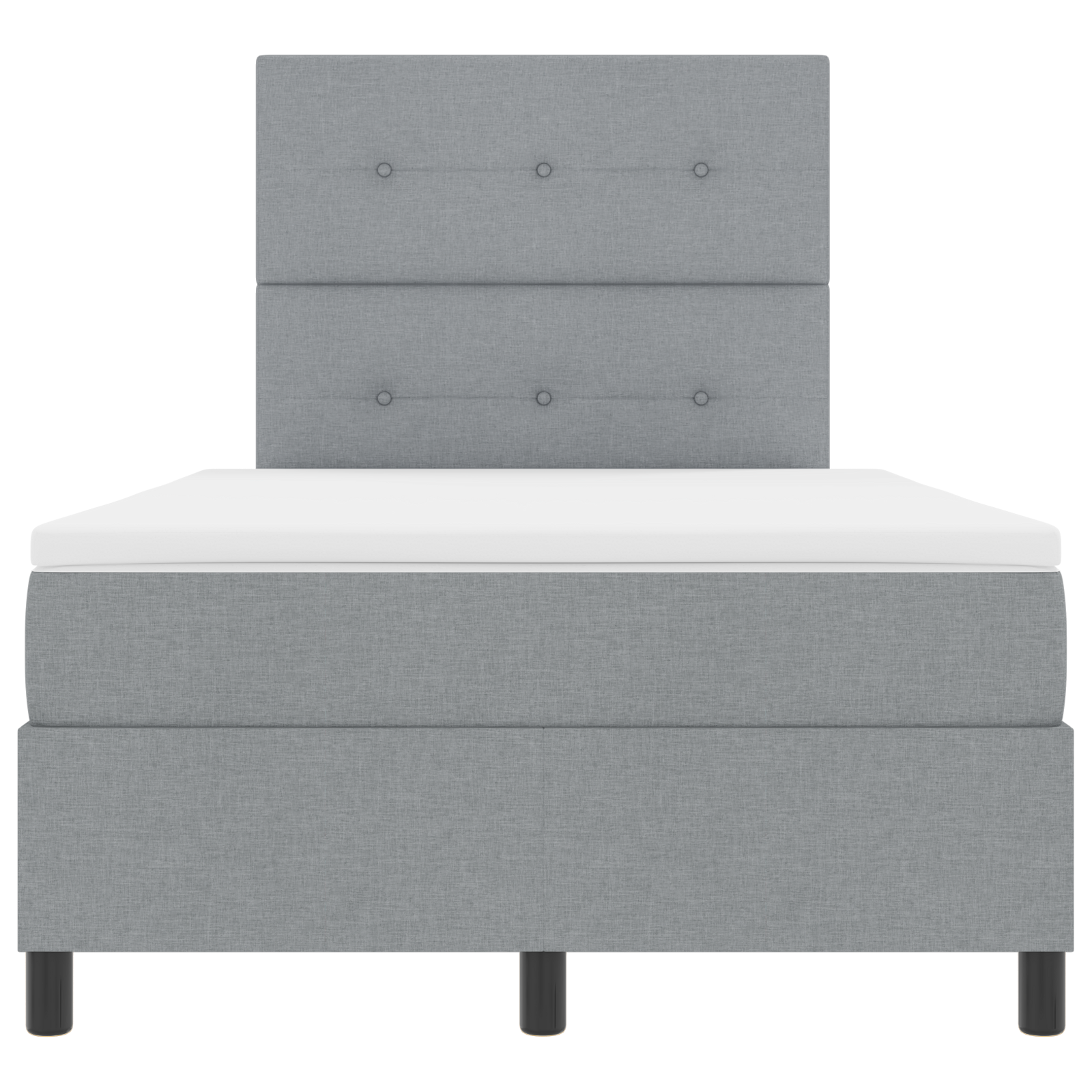 Box Spring lova su čiužiniu Šviesiai pilka 120x200 cm Audinys - Image 8