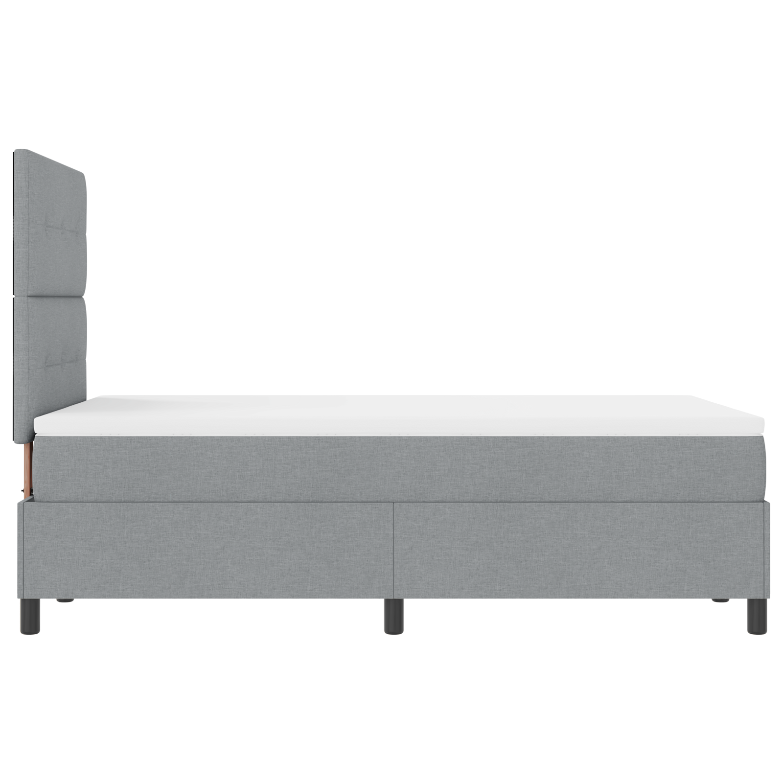 Box Spring lova su čiužiniu Šviesiai pilka 120x200 cm Audinys - Image 9