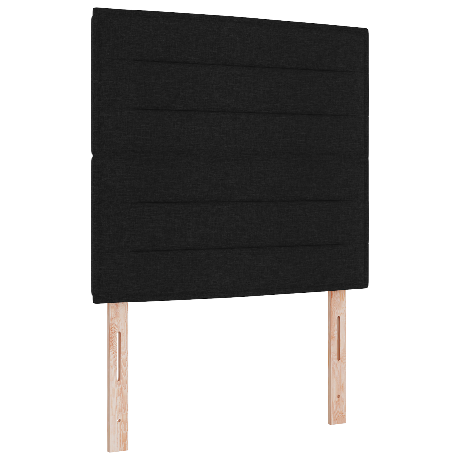 Alyvos paminkštinimo lova su čiužiniu juoda 100x200 cm audinys - Image 3