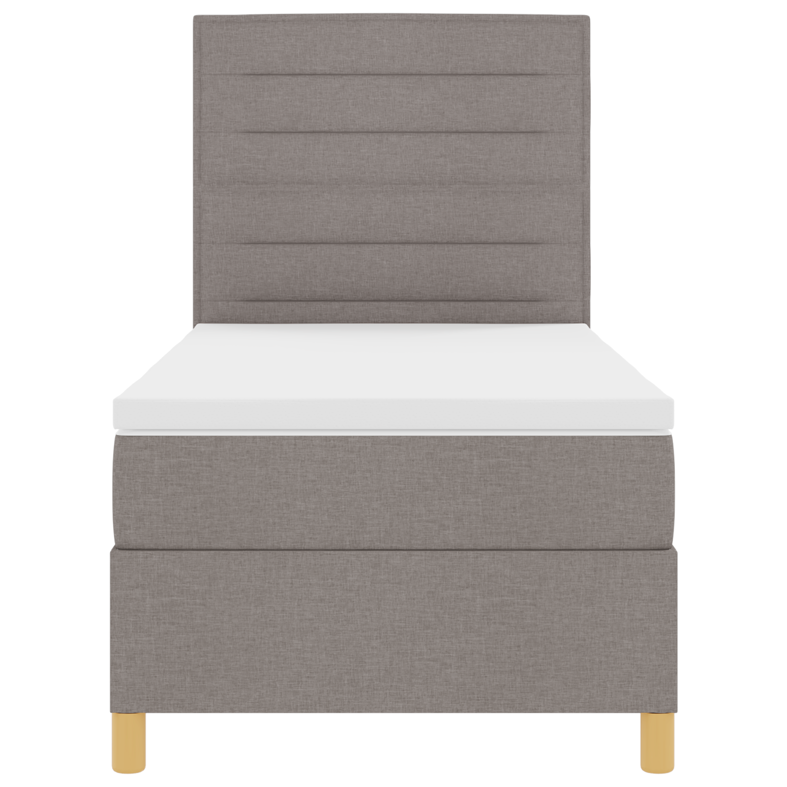 dėžutės spyruoklinė lova su čiužiniu taupe 100x200 cm audinys - Image 8