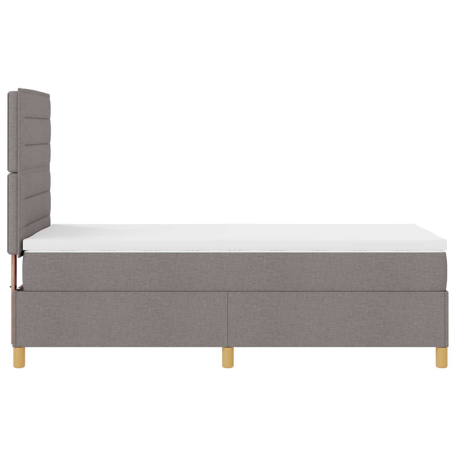 dėžutės spyruoklinė lova su čiužiniu taupe 100x200 cm audinys - Image 9
