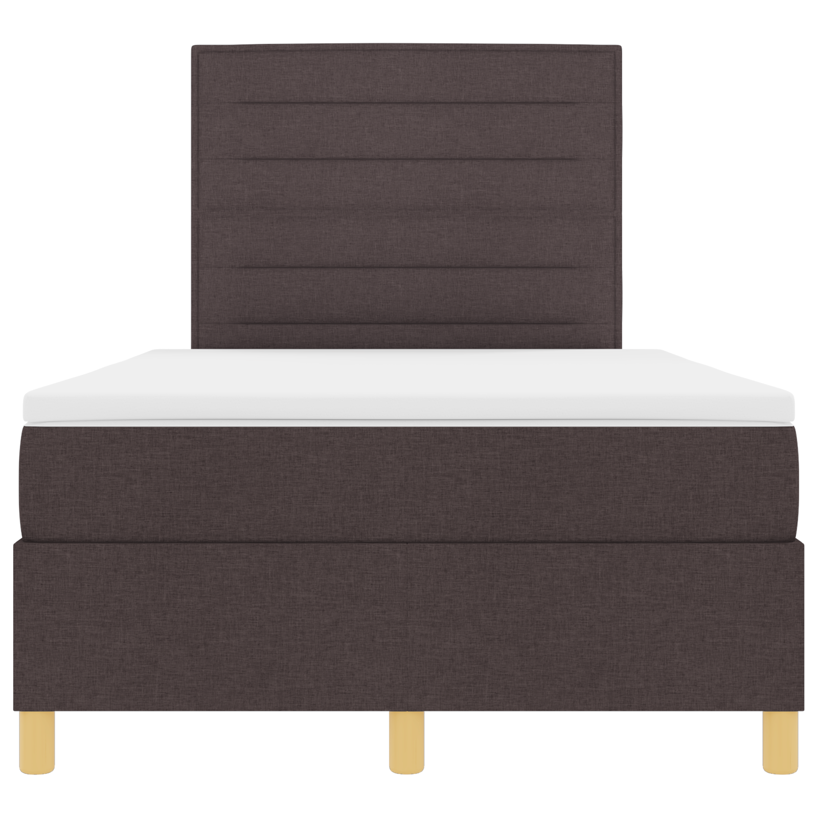 Boxspringbett mit Matratze dunkelbraun kleines Doppelstoff – Bild 8