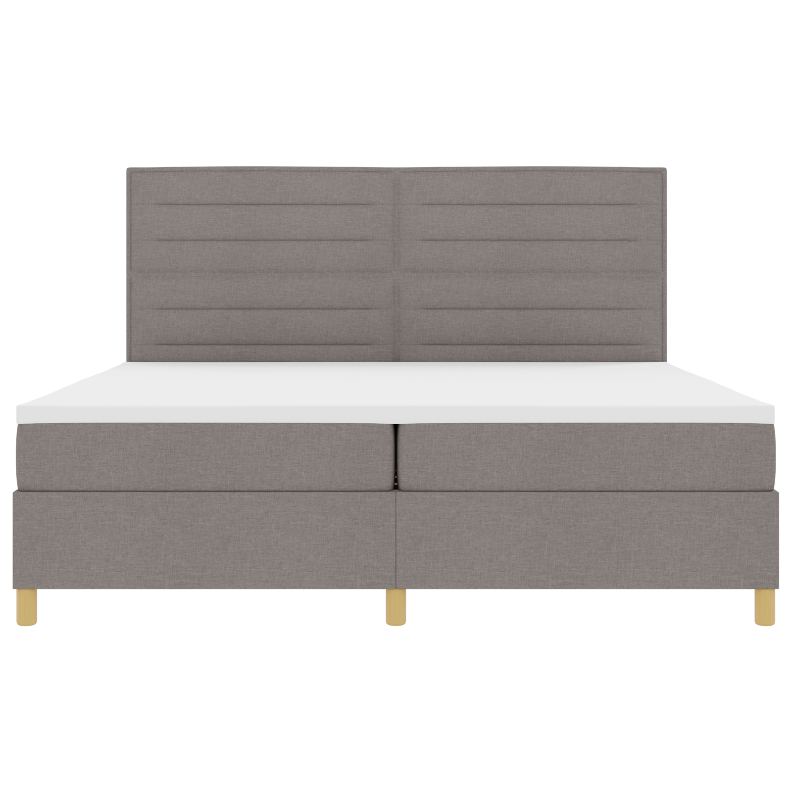 Kasti Kevad Voodi koos Mattressiga Pruunikashall 200x200 cm Kangas - Image 8