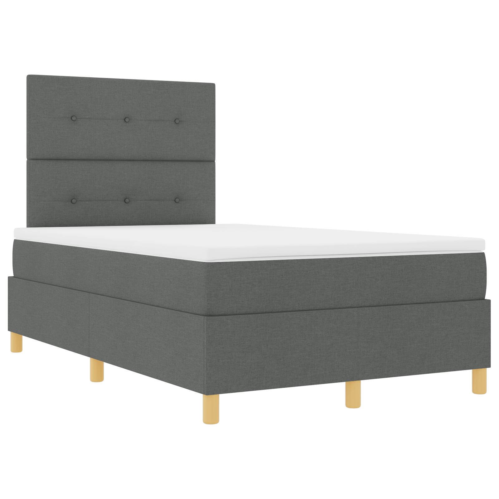 Boxspringbett mit Matratze Dunkelgrau Klein-Doppel Stoff – Bild 6