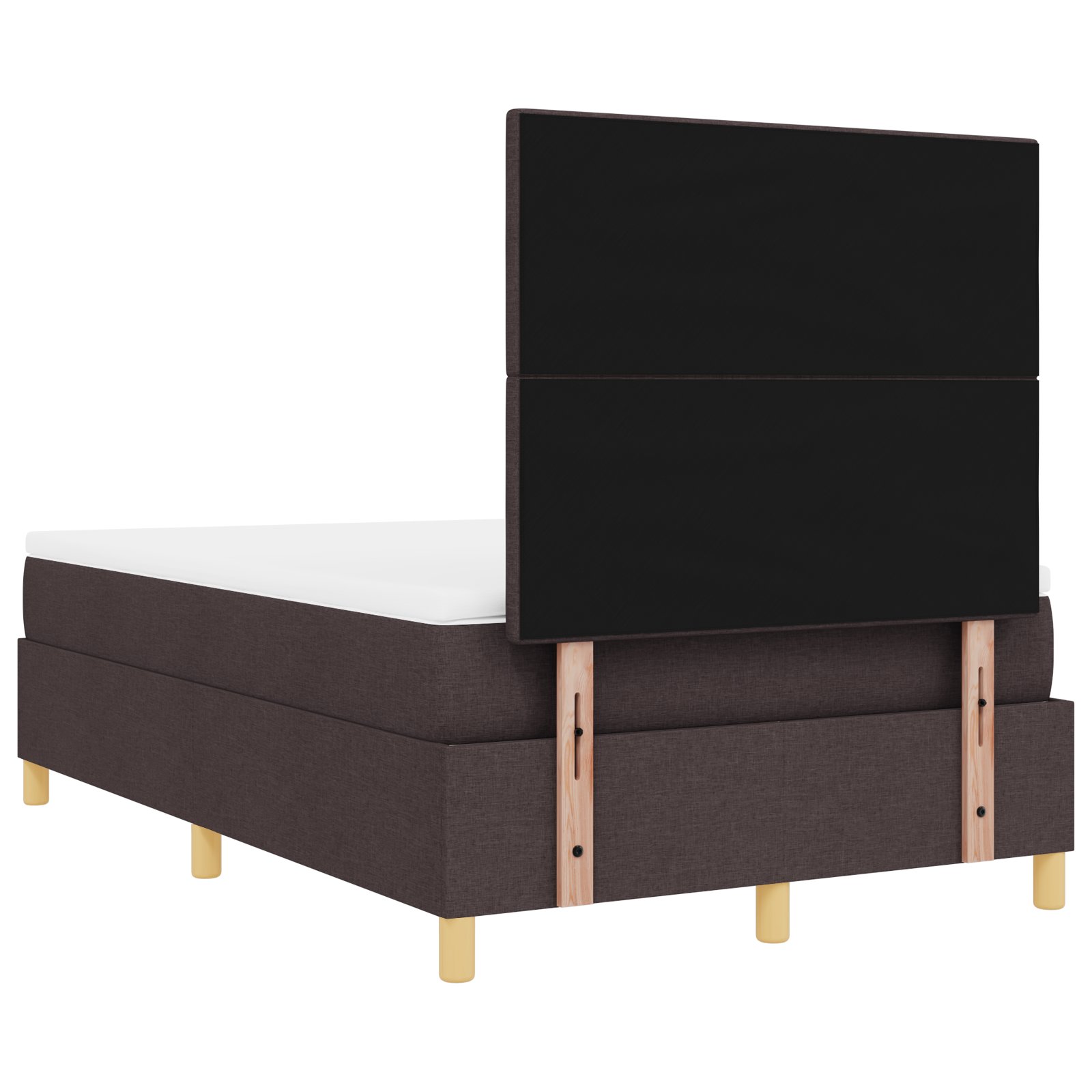 Boxspringbett mit Matratze Dunkelbraun Kleines Doppelbett Stoff – Bild 10