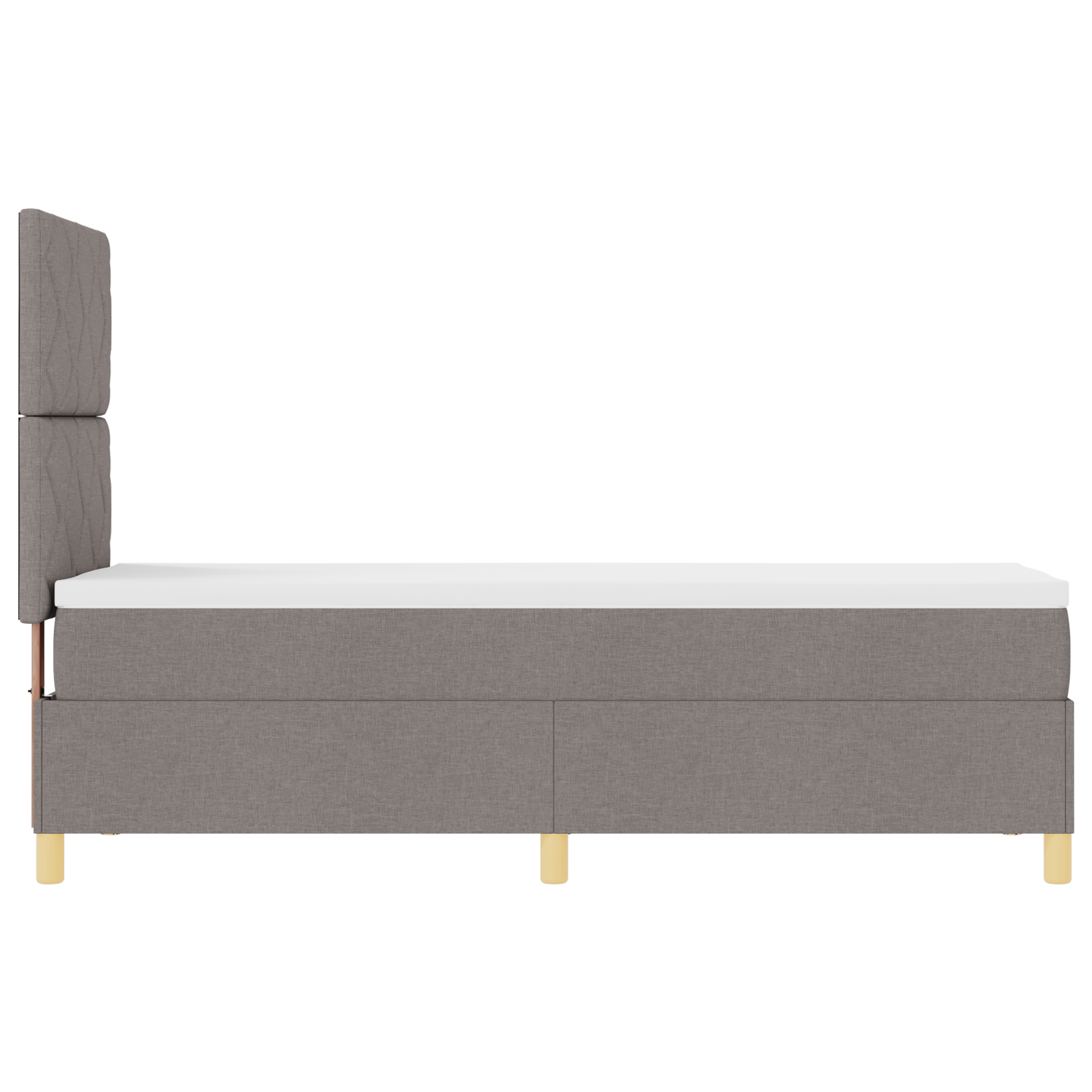 Dėžės pavasario lova su čiužiniu Taupe 80x200 cm Audinys - Image 9