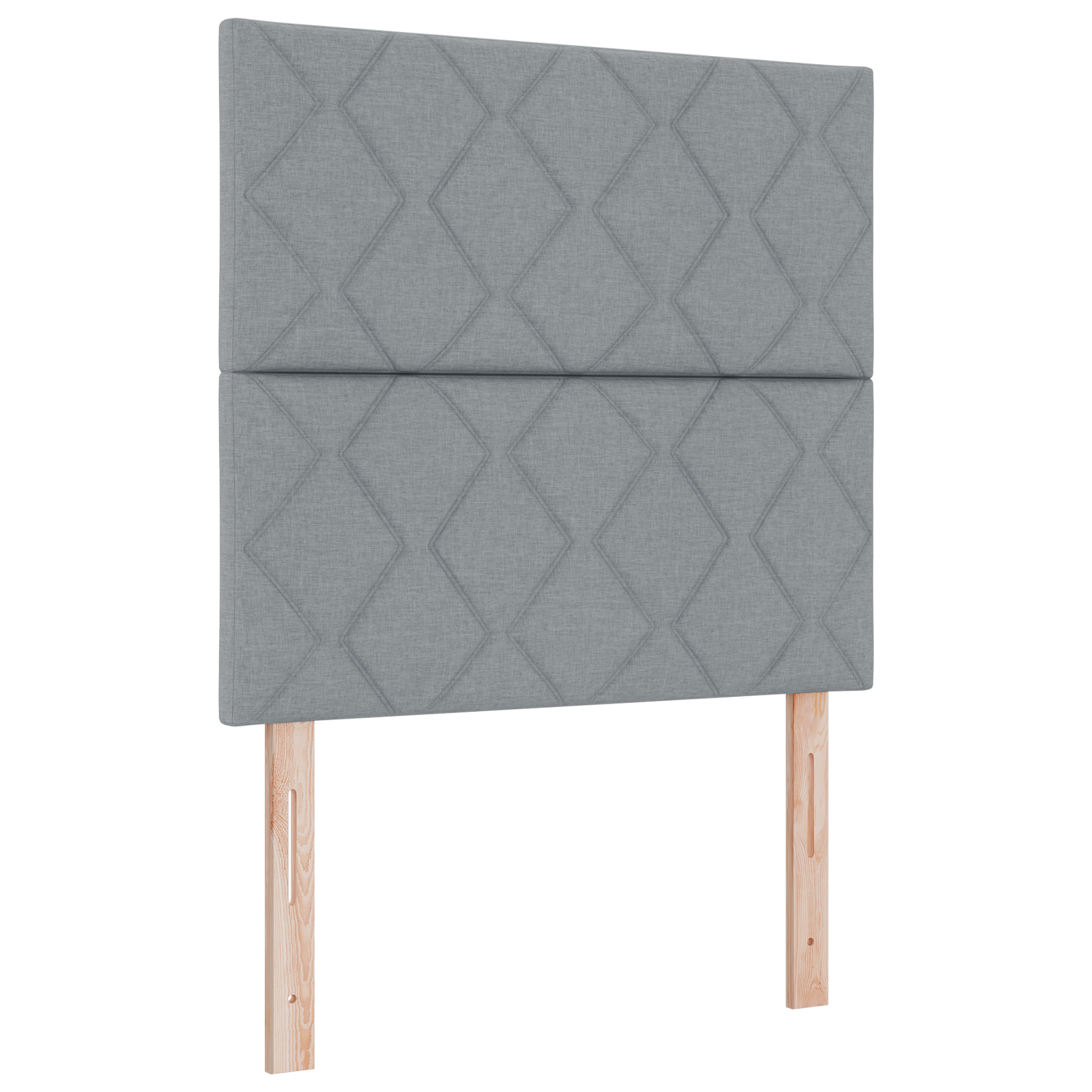 Box Spring lova su čiužiniu Šviesiai pilka 90x200 cm Audinys - Image 3