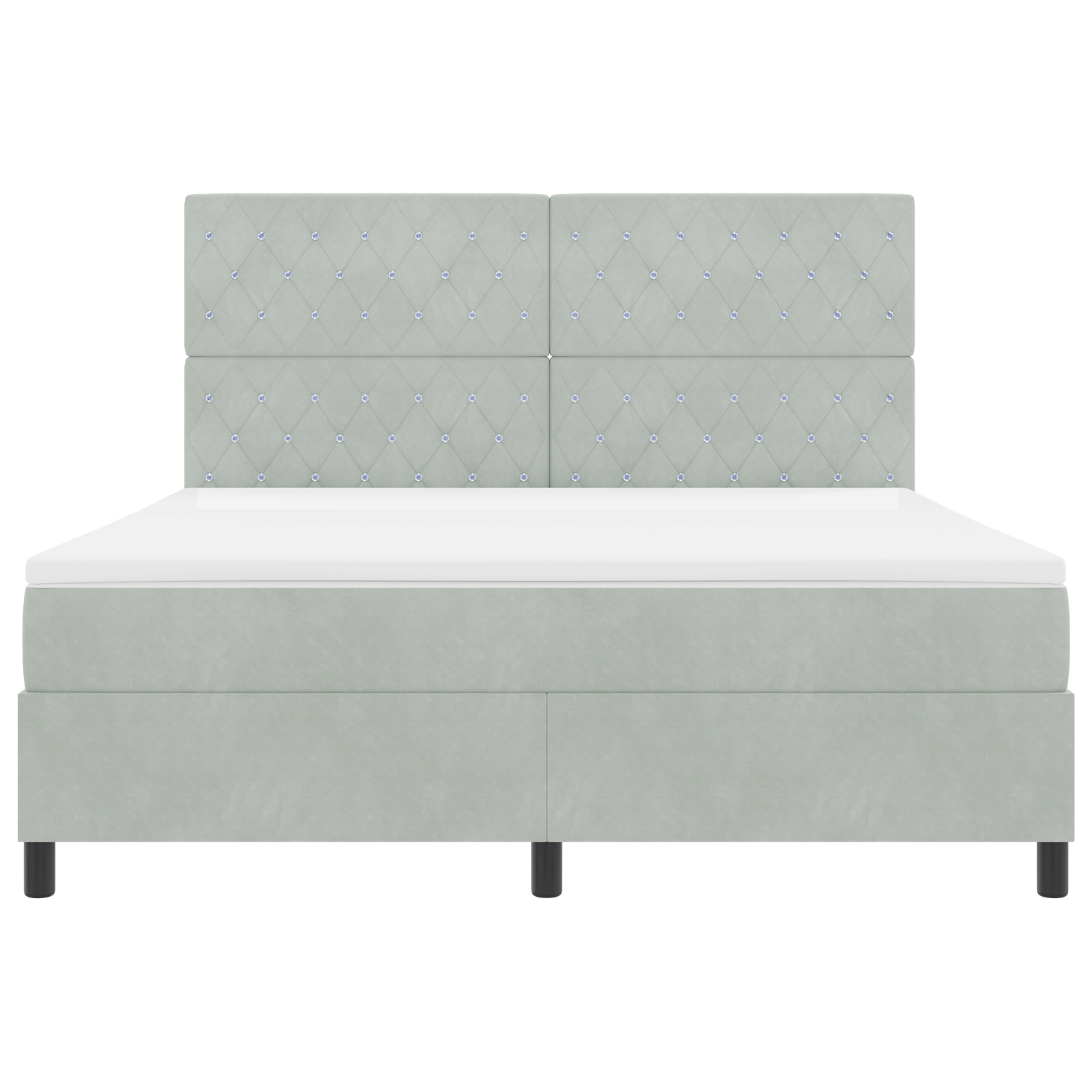 Čiužinio lova su čiužiniu Šviesiai pilka Super King Aksomas - Image 8