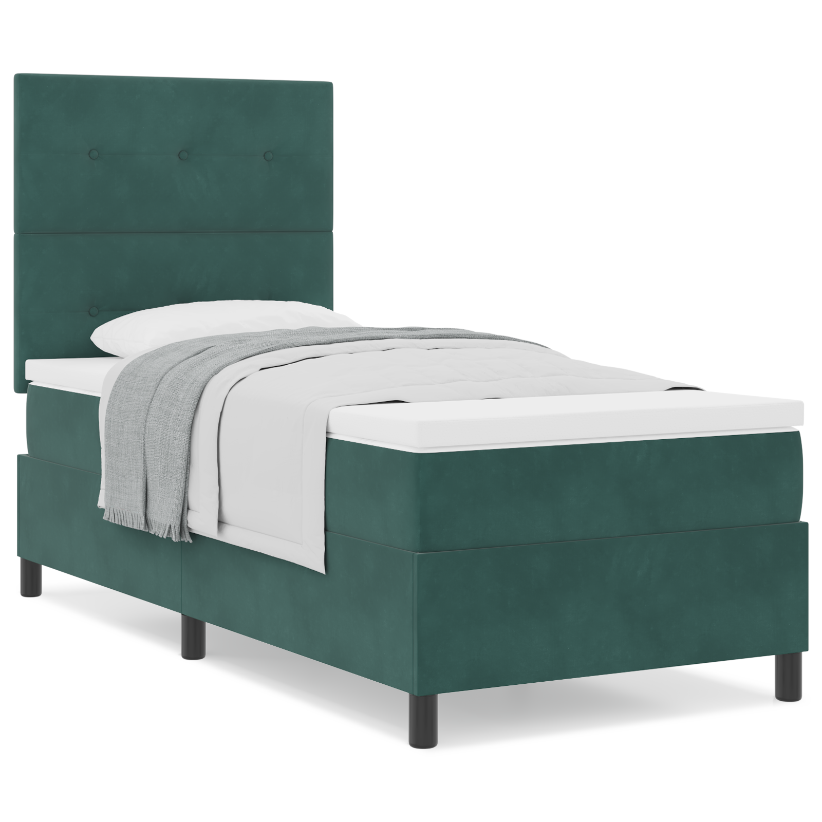 dėžutės čiužinys su čiužiniu Tamsiai žalia 80x200 cm Samtas - Image 4