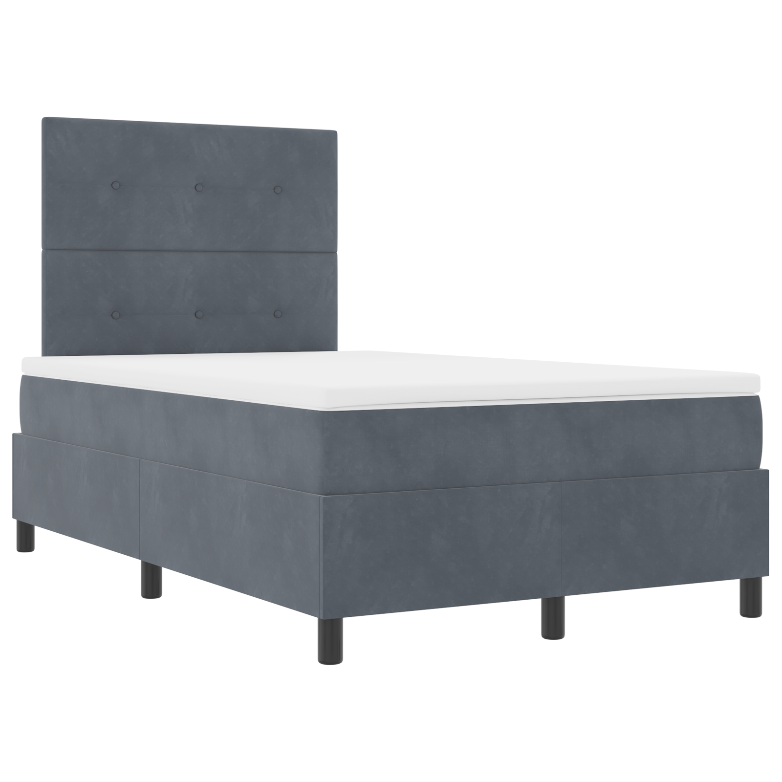 Boxspringbett mit Matratze Dunkelgrau Samt – Bild 6