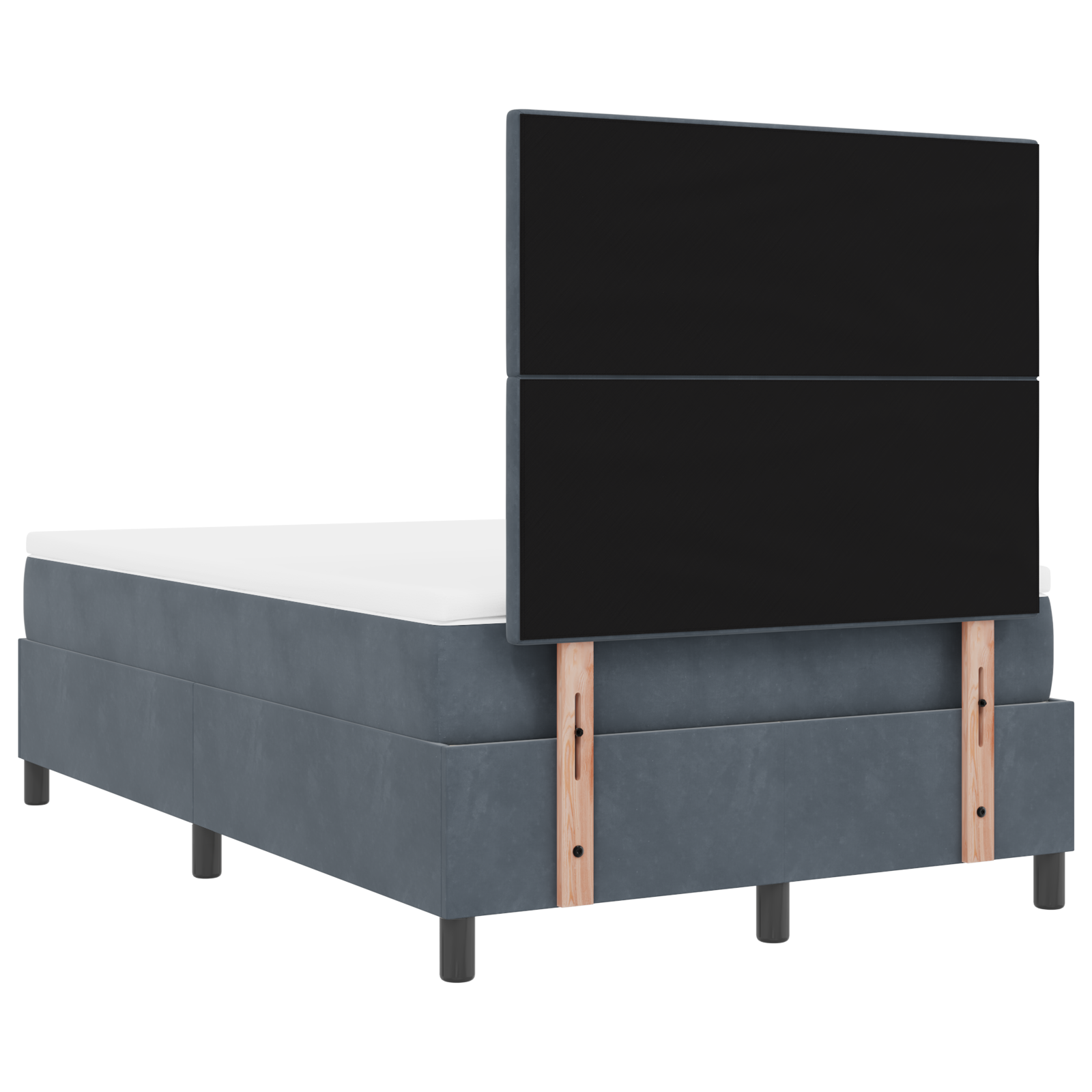 Boxspringbett mit Matratze Dunkelgrau Samt – Bild 10